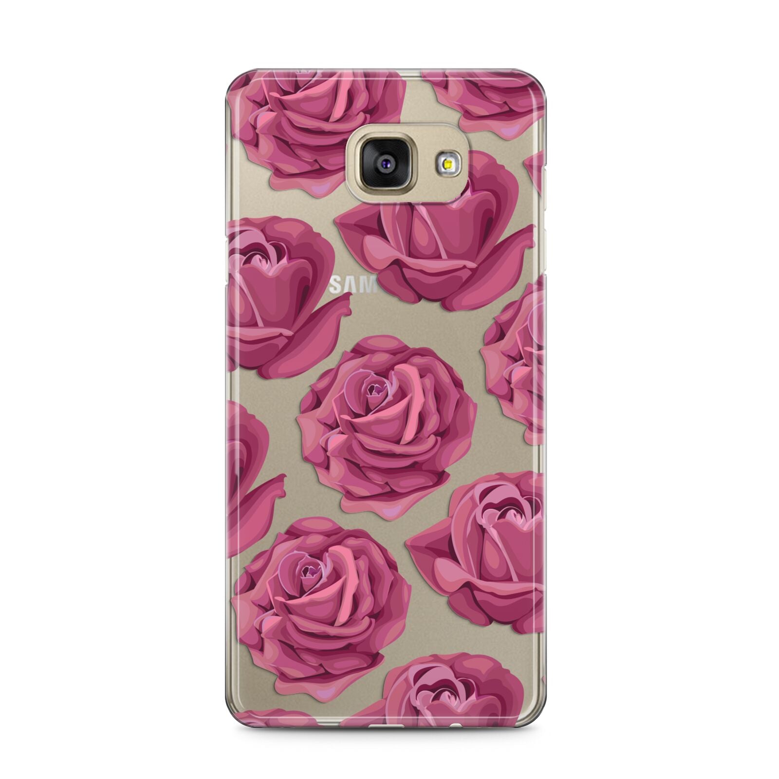 Valentines Roses Samsung Galaxy A5 2016 Case on gold phone