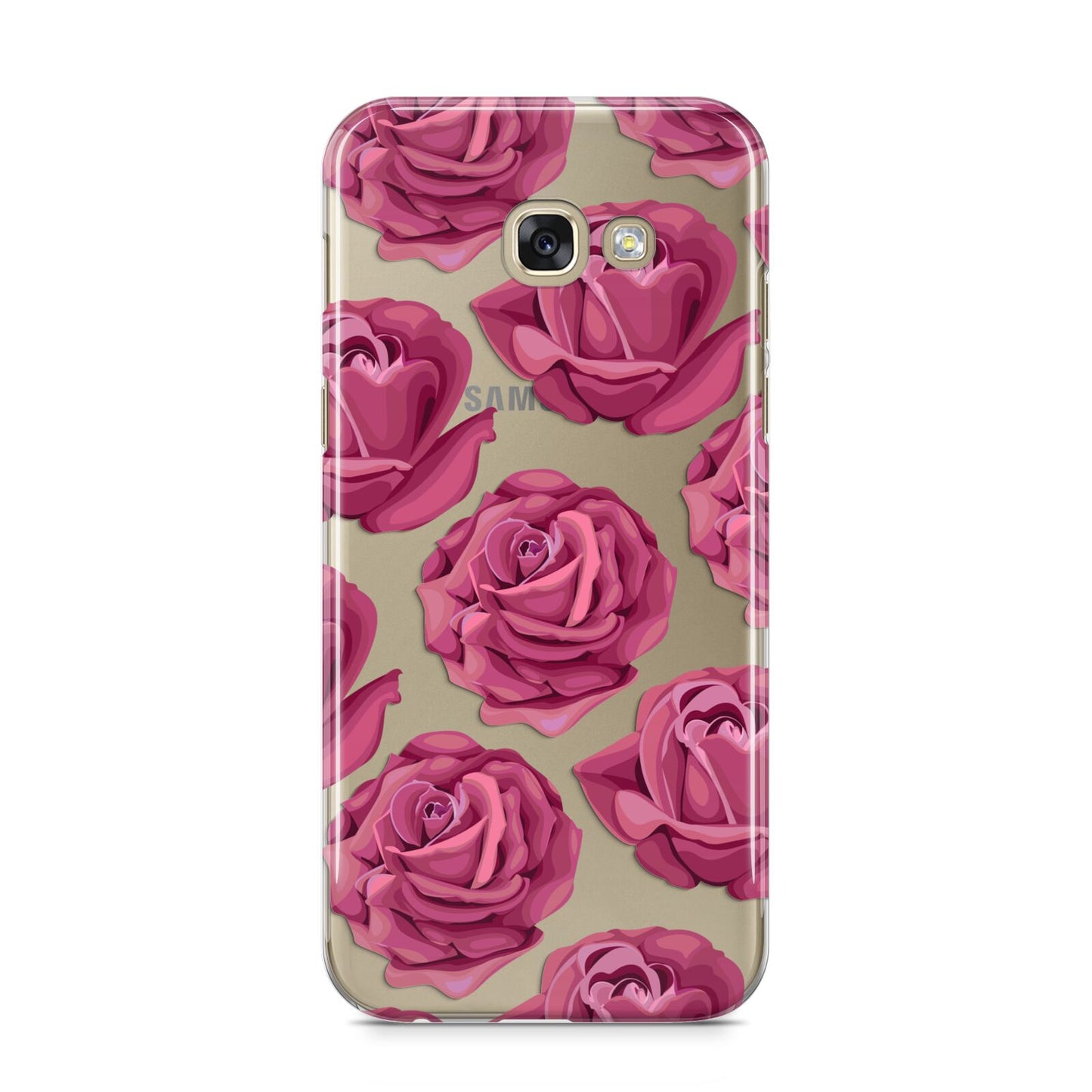 Valentines Roses Samsung Galaxy A5 2017 Case on gold phone