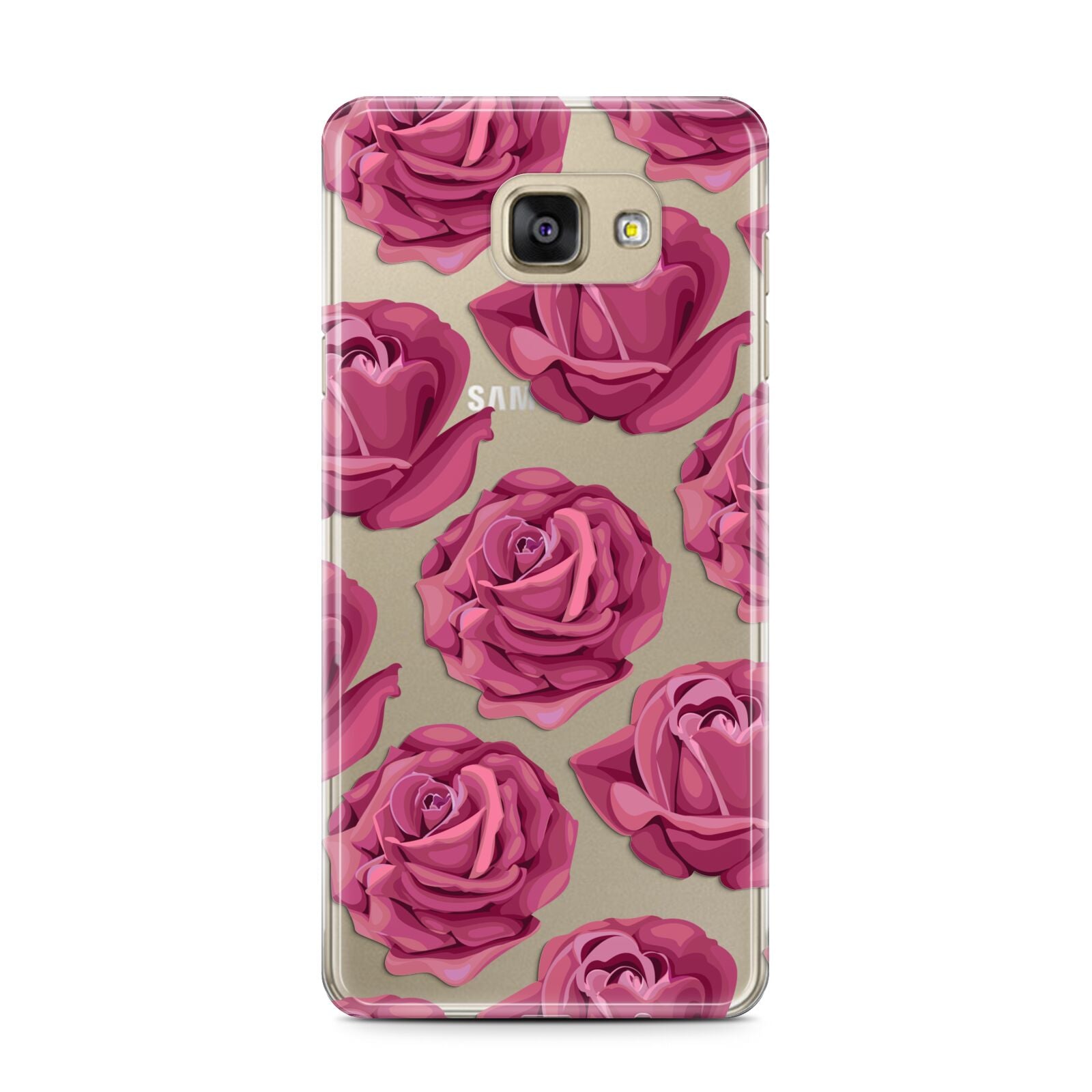 Valentines Roses Samsung Galaxy A7 2016 Case on gold phone