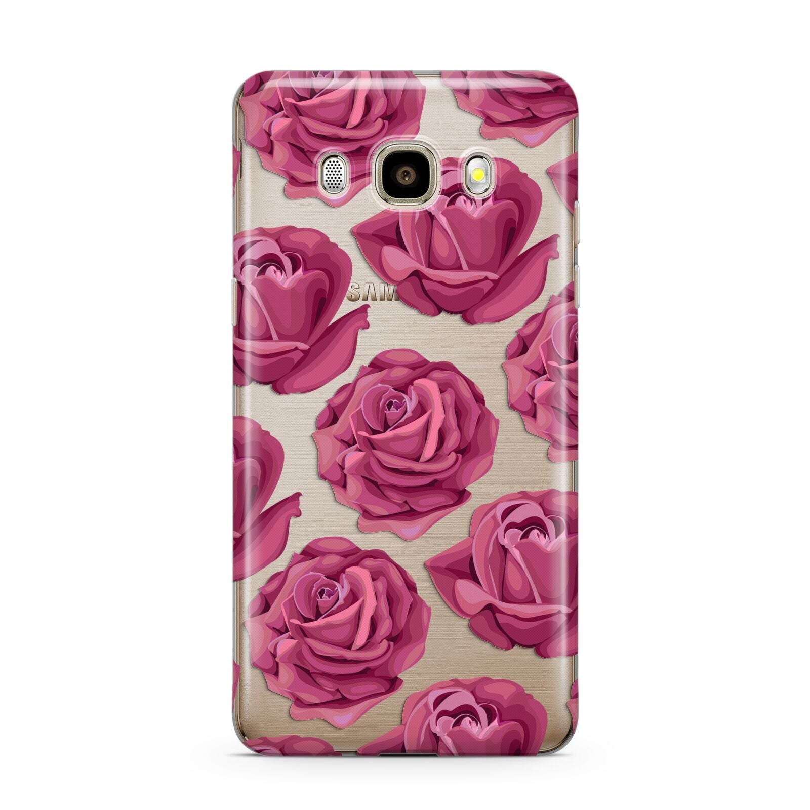 Valentines Roses Samsung Galaxy J7 2016 Case on gold phone