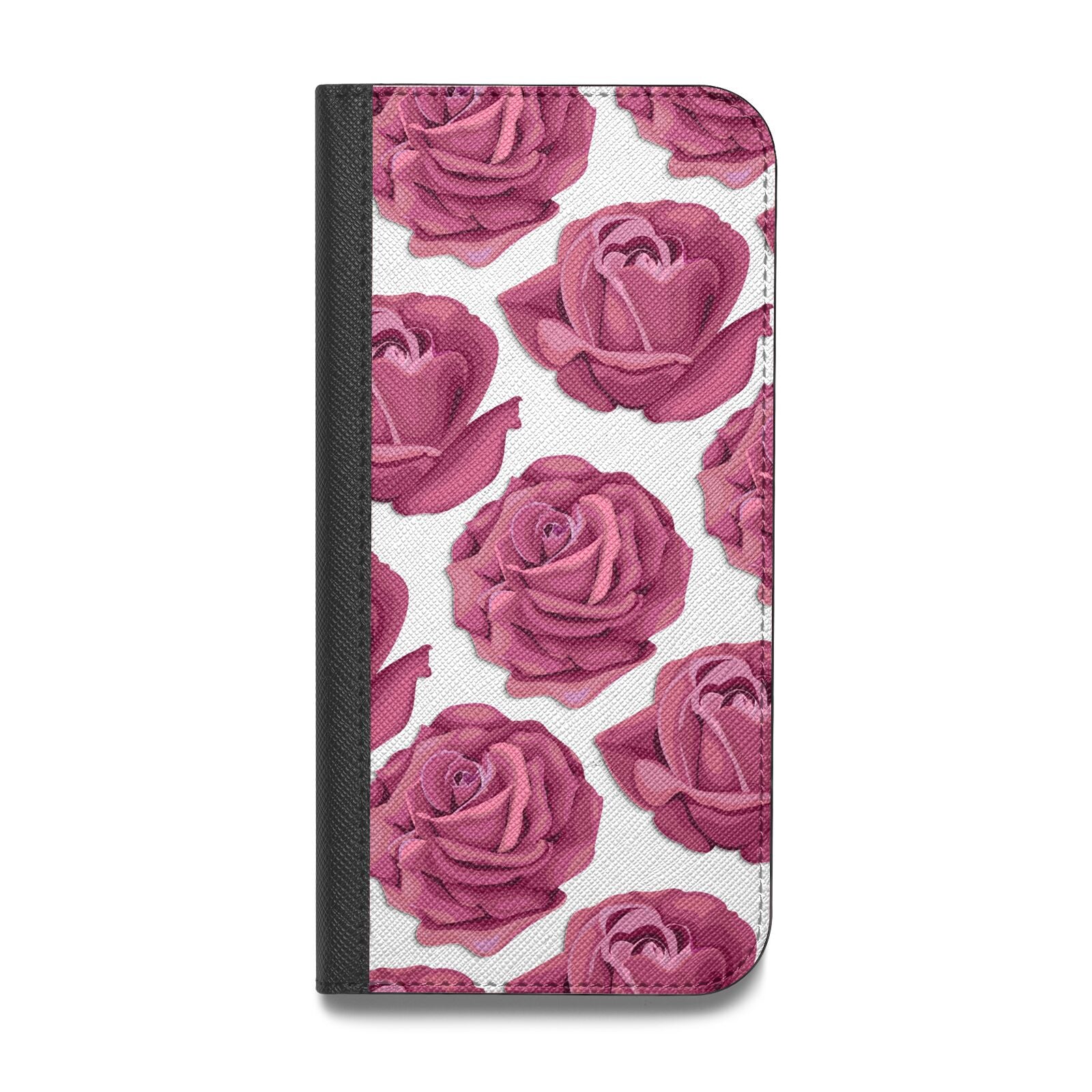 Valentines Roses Vegan Leather Flip iPhone Case