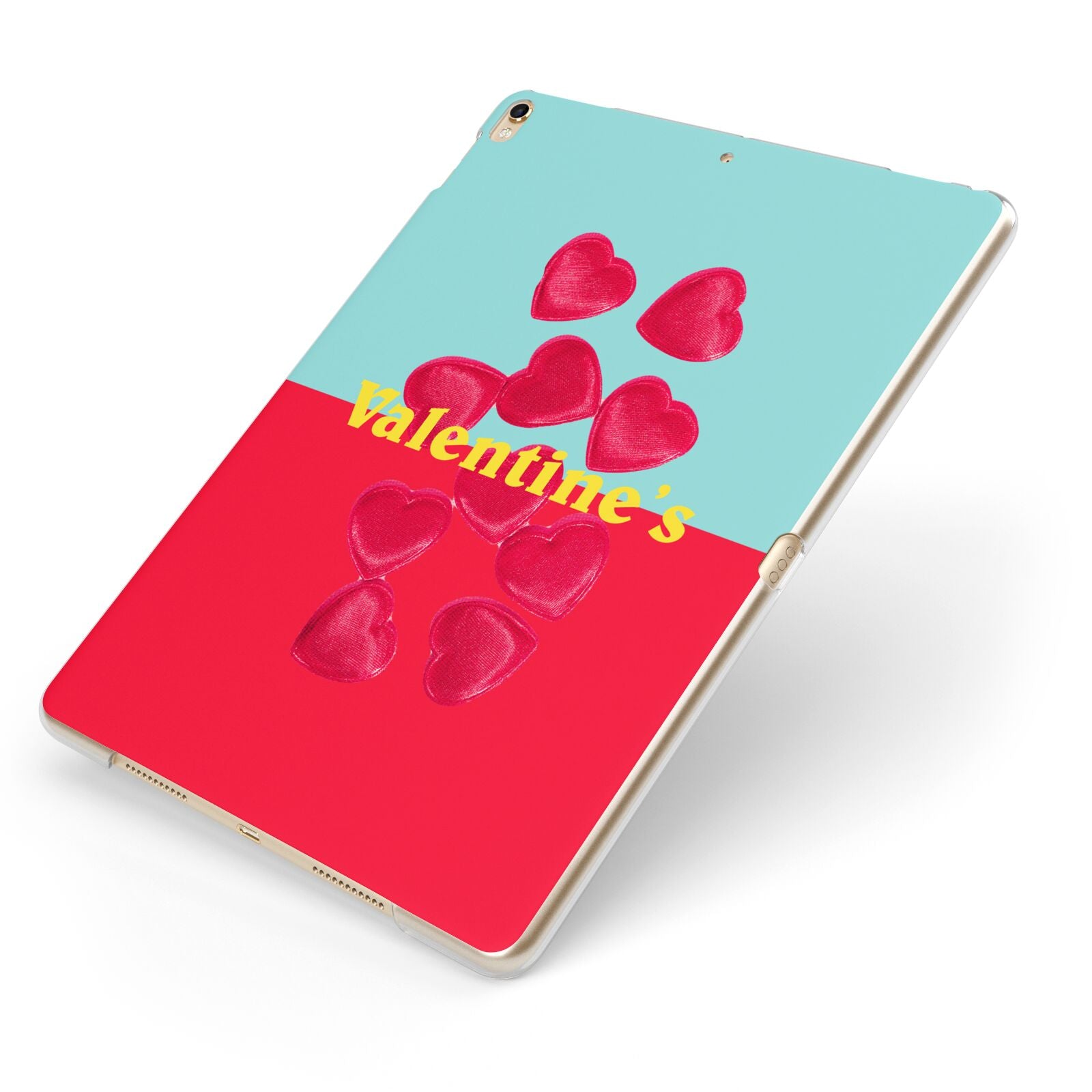 Valentines Sweets Apple iPad Case on Gold iPad Side View