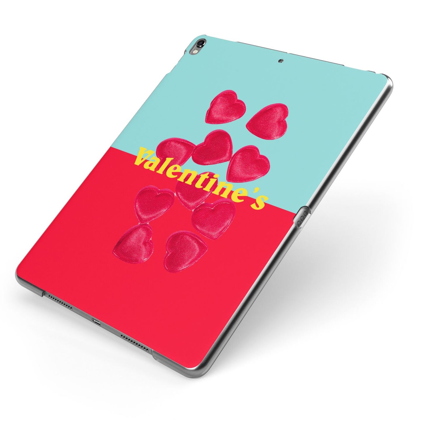 Valentines Sweets Apple iPad Case on Grey iPad Side View