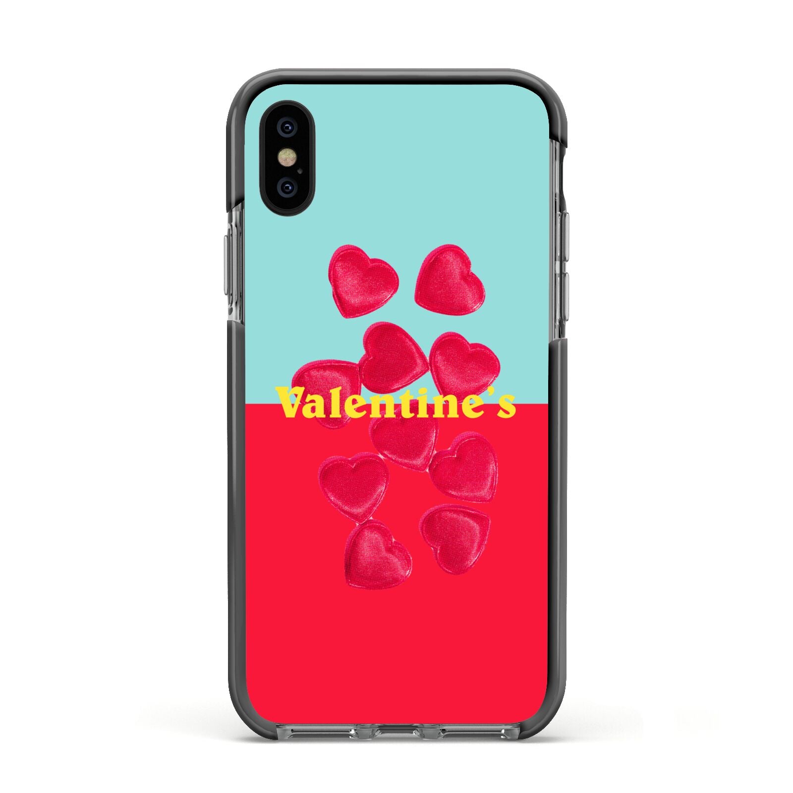 Valentines Sweets Apple iPhone Xs Impact Case Black Edge on Black Phone