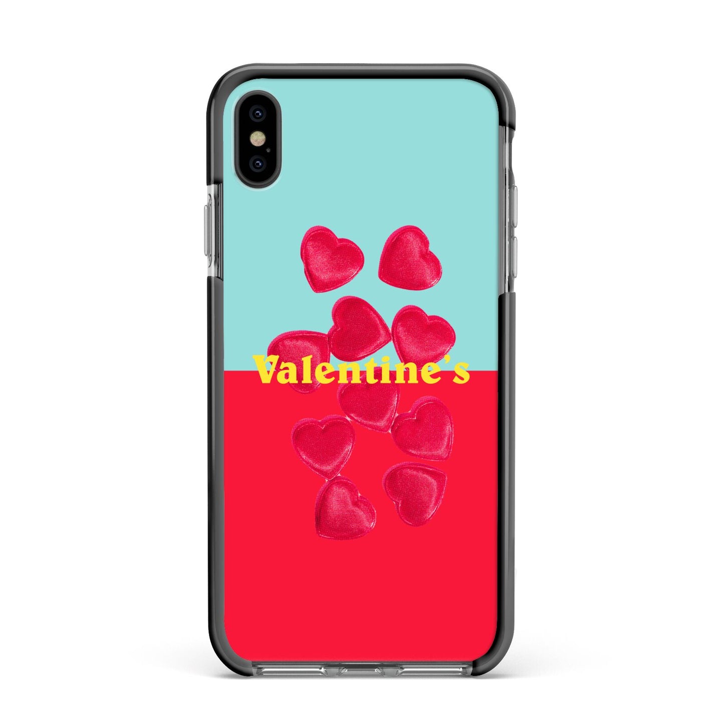 Valentines Sweets Apple iPhone Xs Max Impact Case Black Edge on Black Phone