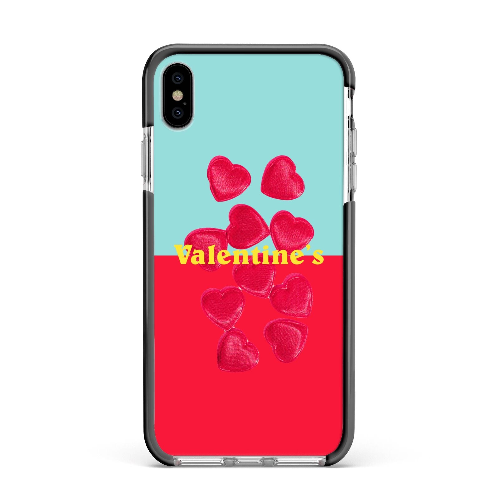 Valentines Sweets Apple iPhone Xs Max Impact Case Black Edge on Silver Phone