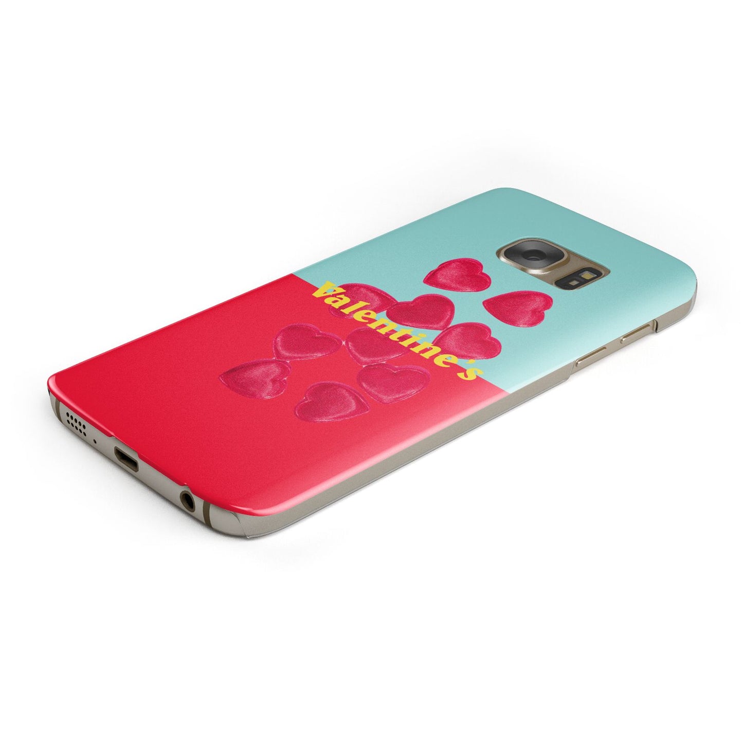 Valentines Sweets Protective Samsung Galaxy Case Angled Image