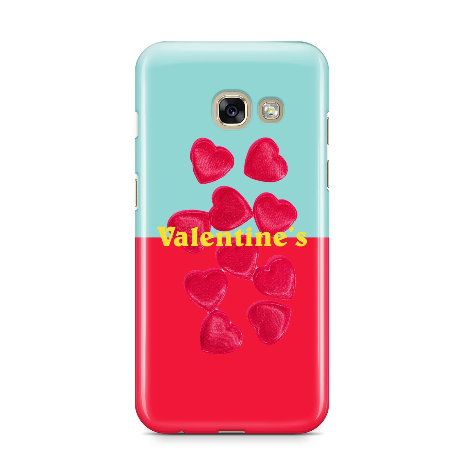 Valentines Sweets Samsung Galaxy A3 2017 Case on gold phone