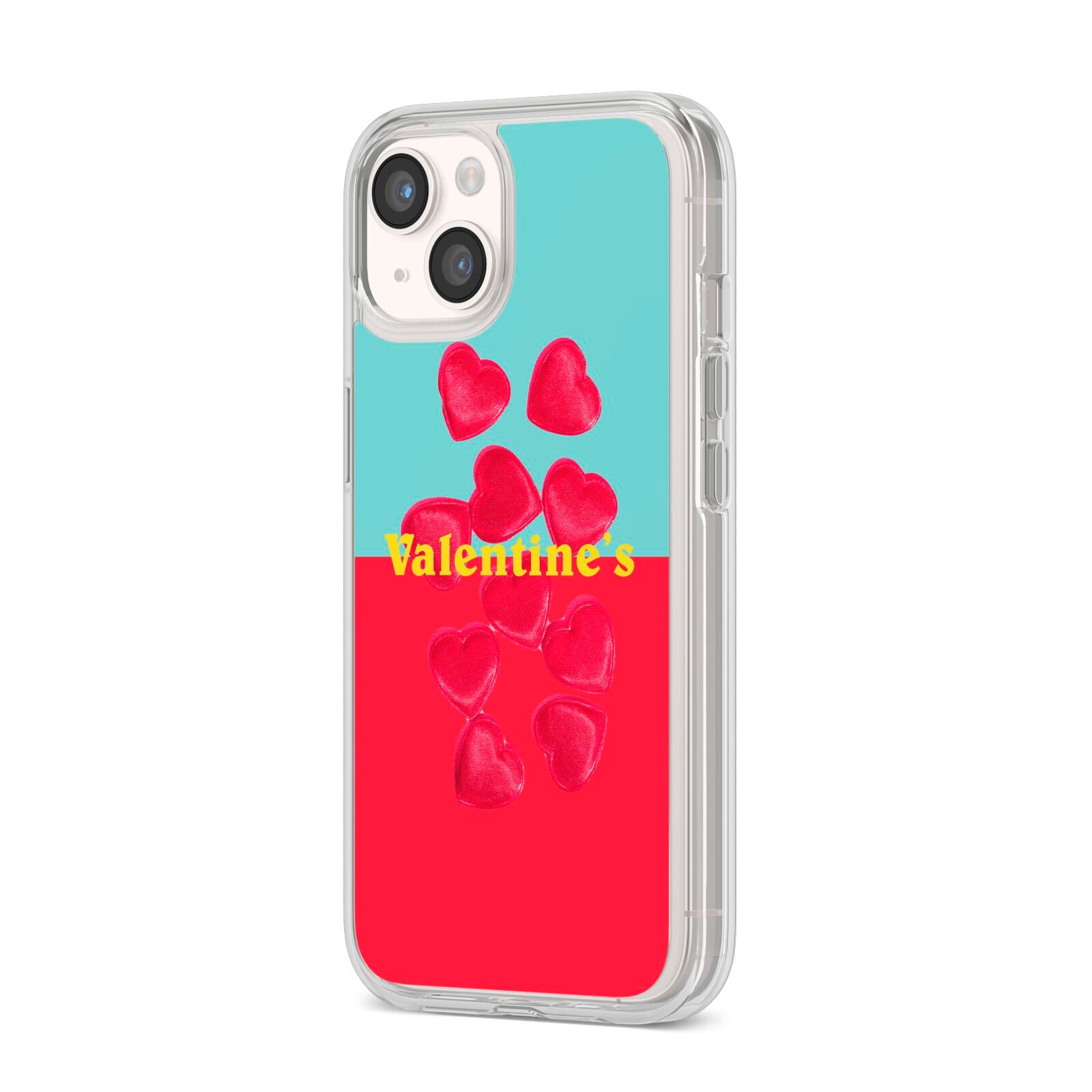 Valentines Sweets iPhone 14 Clear Tough Case Starlight Angled Image