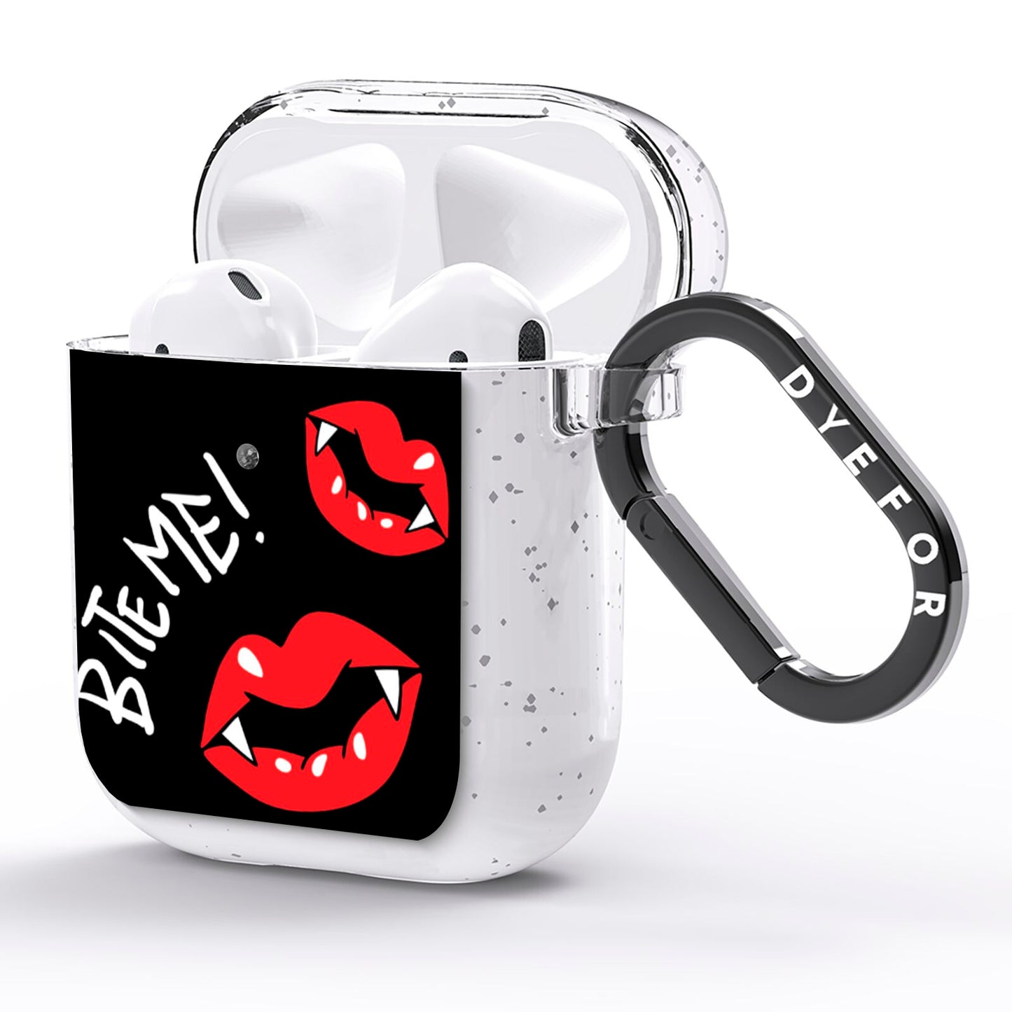 Vampire Bite Me AirPods Glitter Case Side Image