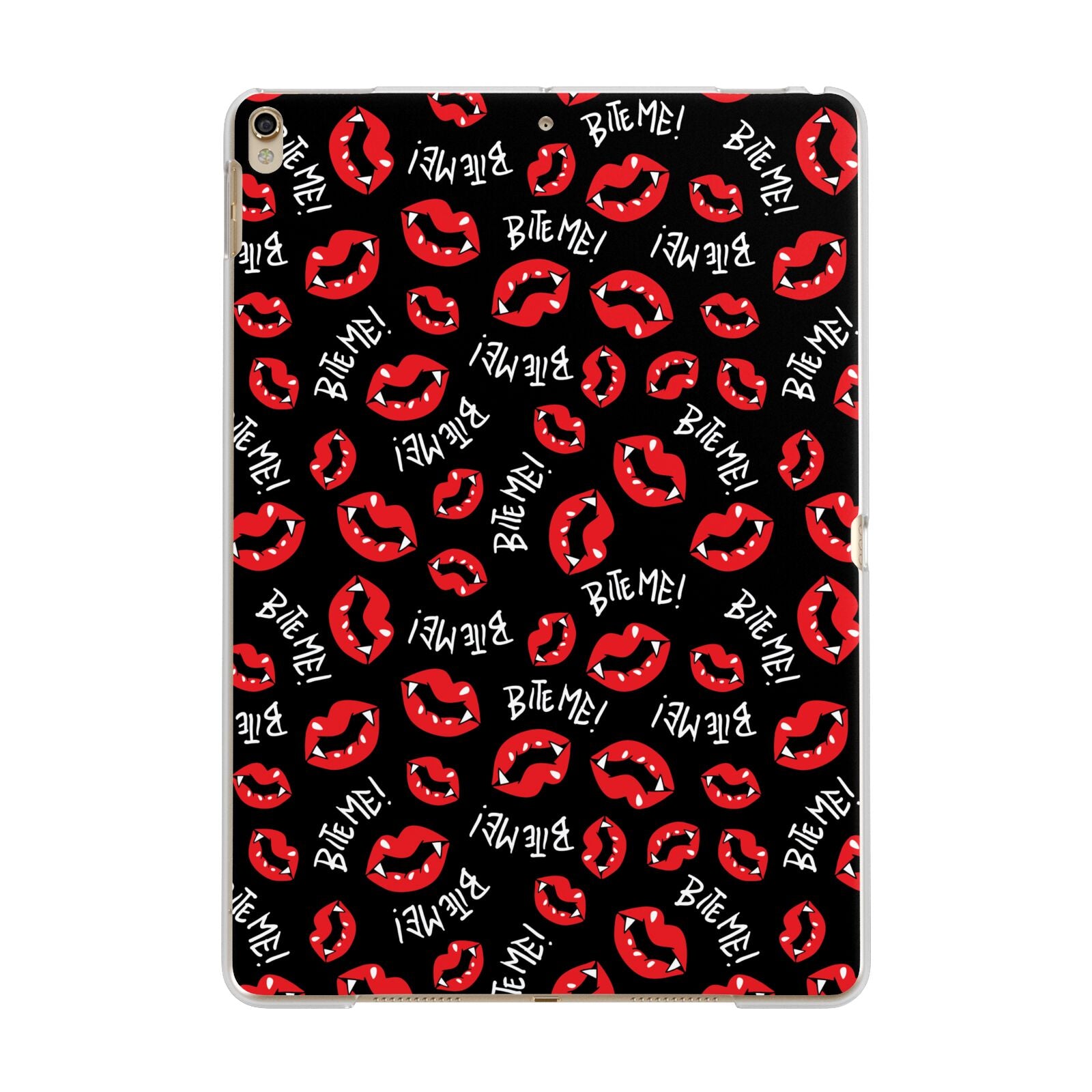 Vampire Bite Me Apple iPad Gold Case