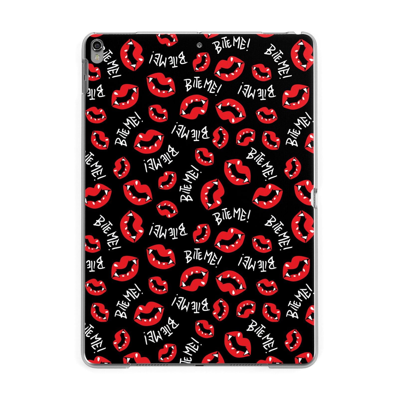 Vampire Bite Me Apple iPad Grey Case