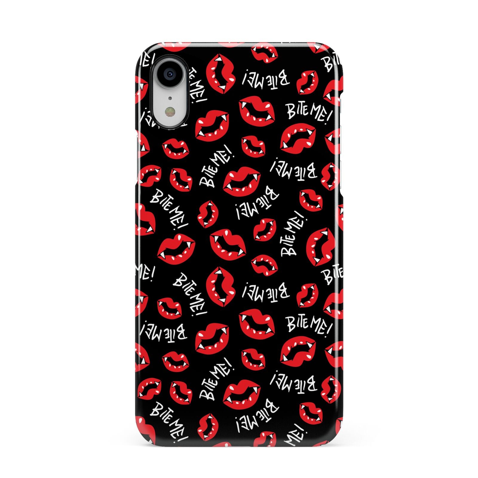 Vampire Bite Me Apple iPhone XR White 3D Snap Case