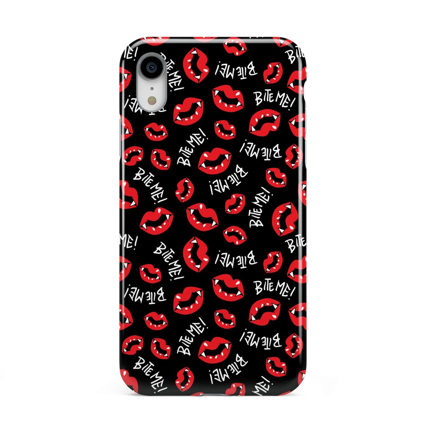 Vampire Bite Me Apple iPhone XR White 3D Tough Case