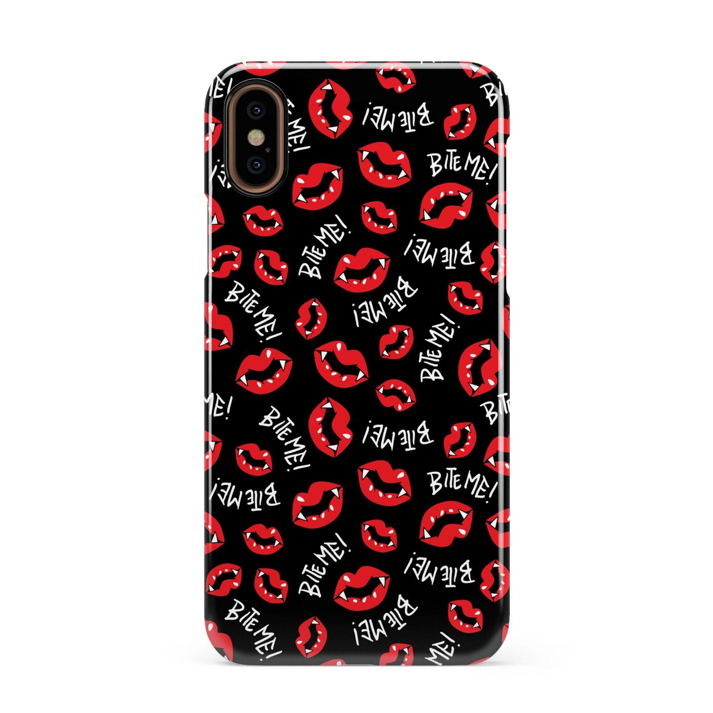 Vampire Bite Me Apple iPhone XS 3D Snap Case