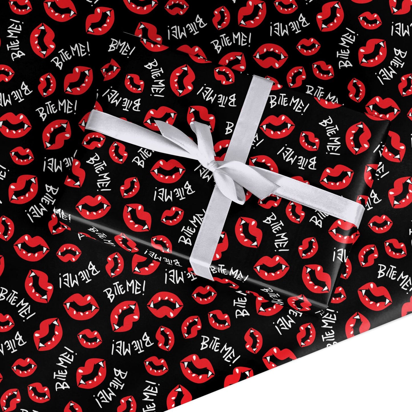 Vampire Bite Me Custom Wrapping Paper