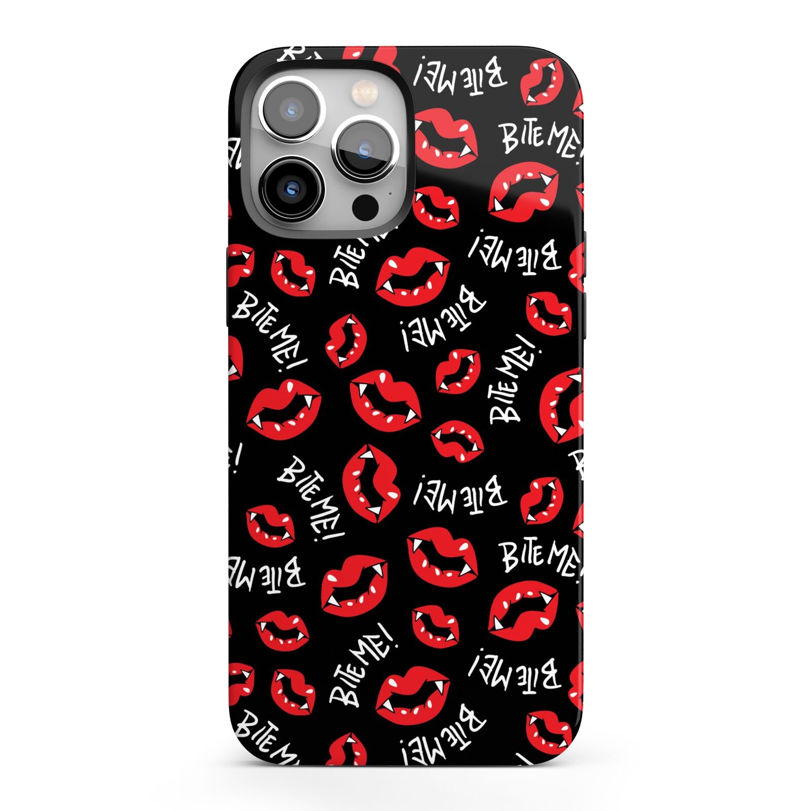 Vampire Bite Me iPhone 13 Pro Max Full Wrap 3D Tough Case