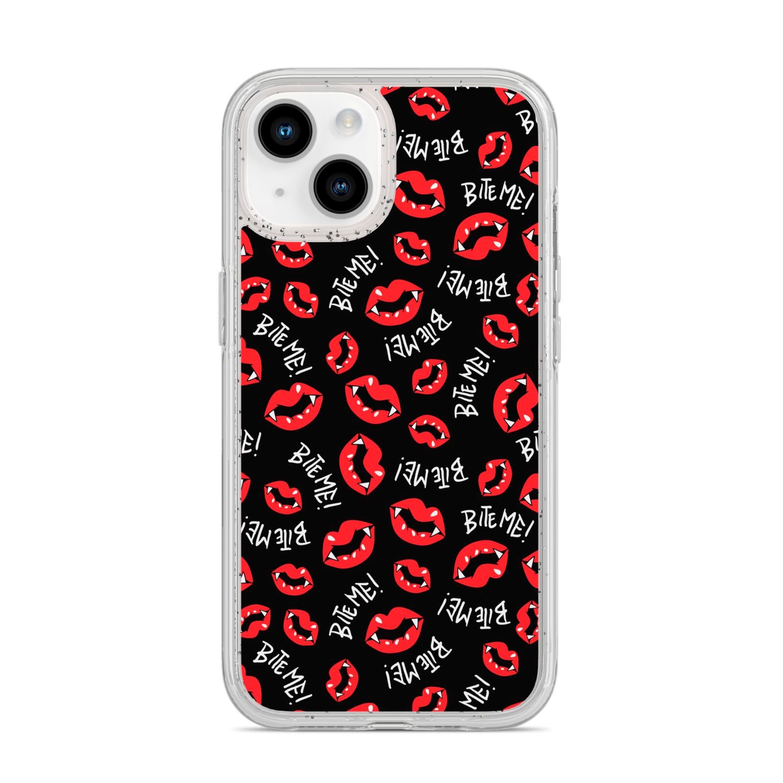 Vampire Bite Me iPhone 14 Glitter Tough Case Starlight