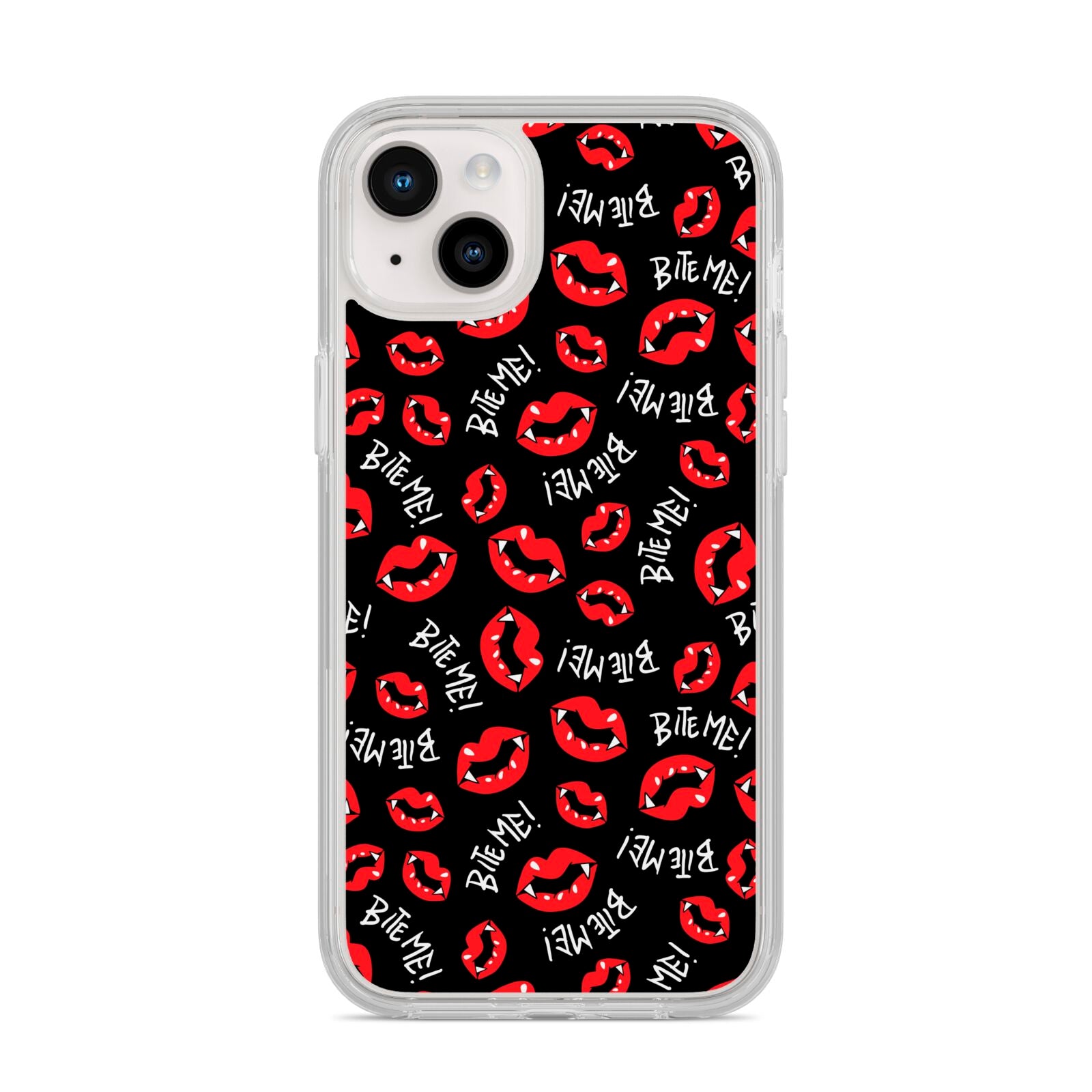 Vampire Bite Me iPhone 14 Plus Clear Tough Case Starlight