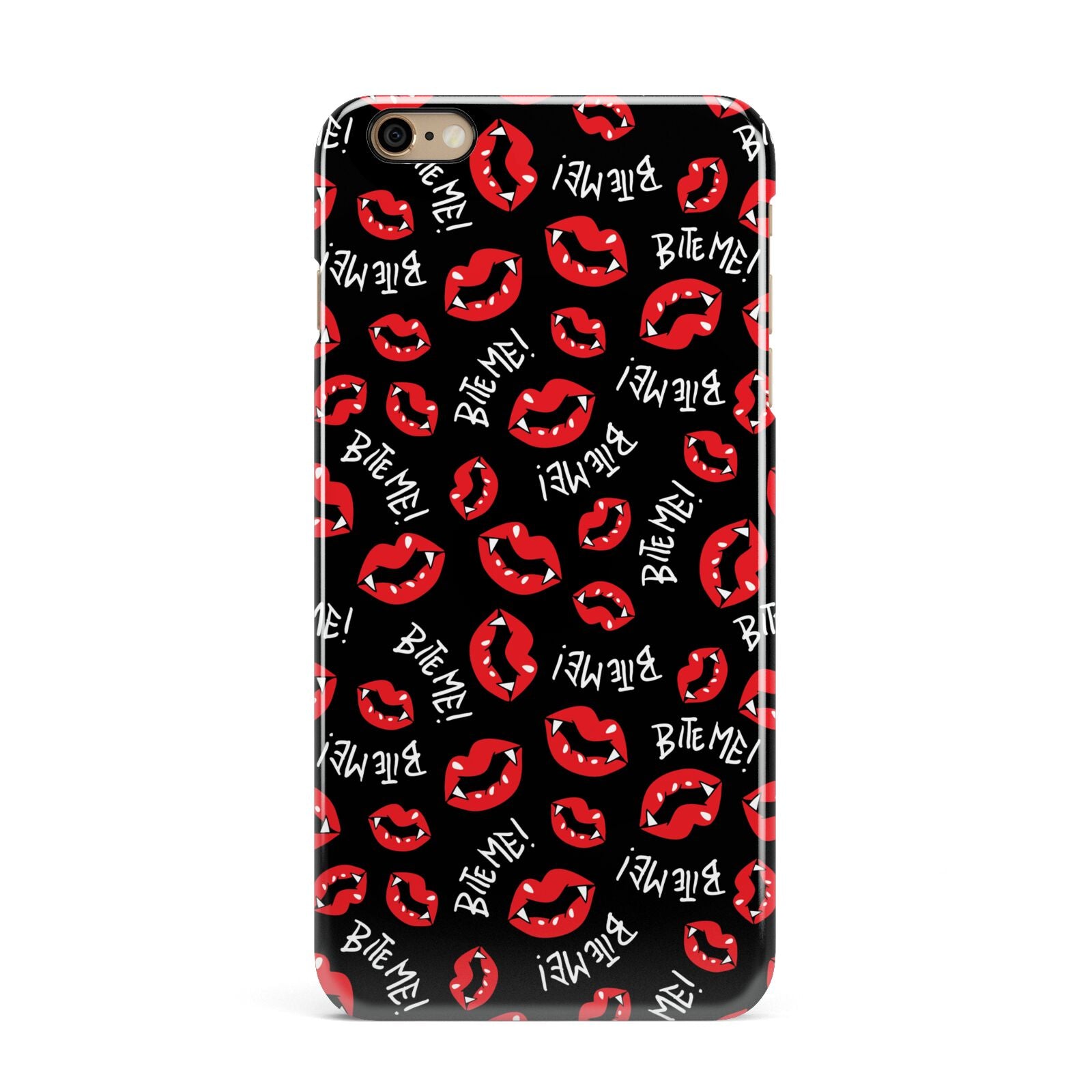 Vampire Bite Me iPhone 6 Plus 3D Snap Case on Gold Phone