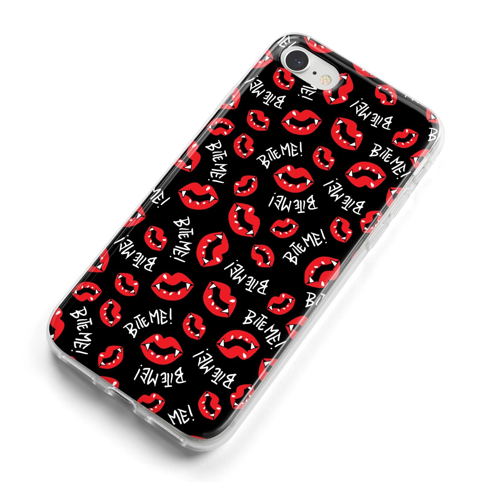 Vampire Bite Me iPhone 8 Bumper Case on Silver iPhone Alternative Image