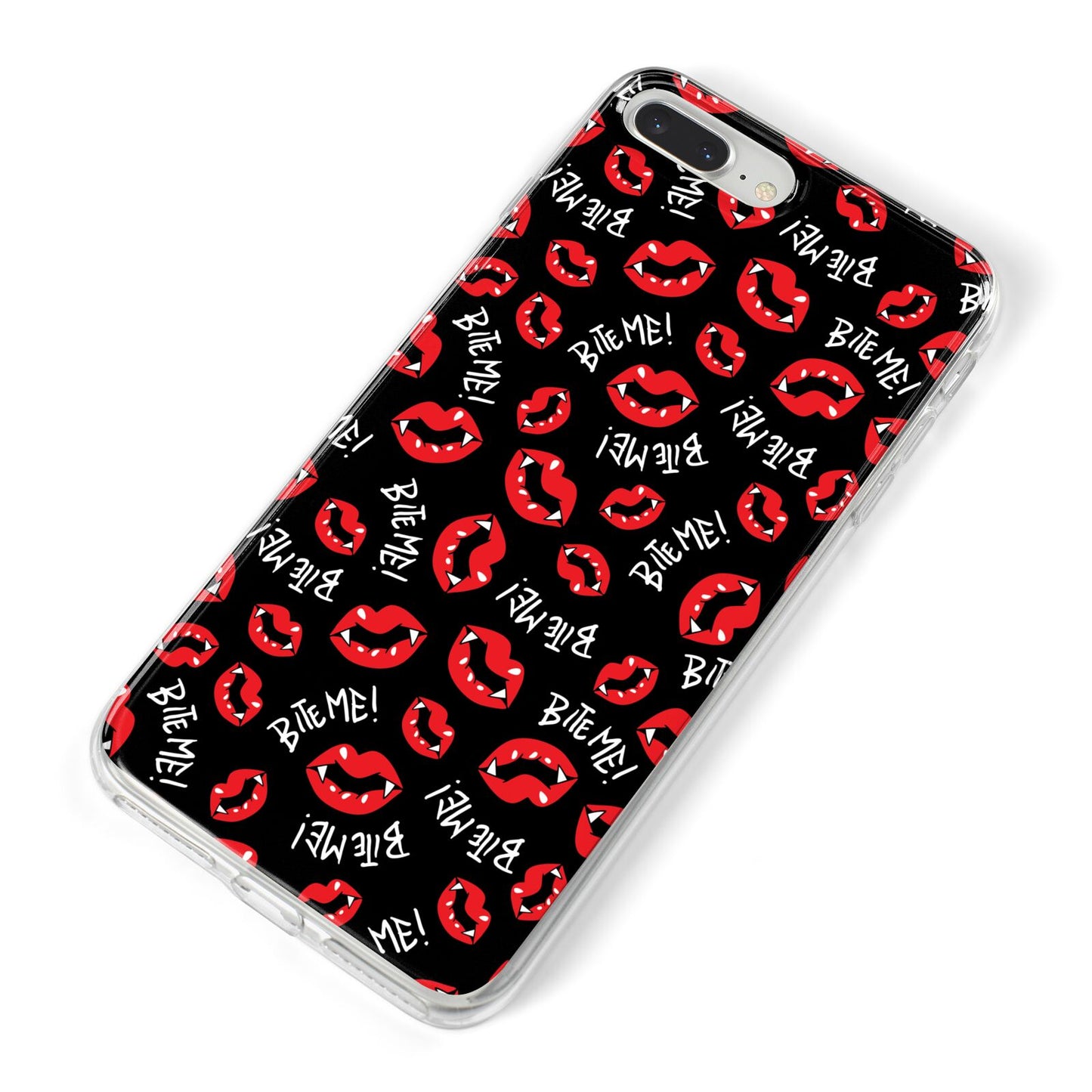 Vampire Bite Me iPhone 8 Plus Bumper Case on Silver iPhone Alternative Image