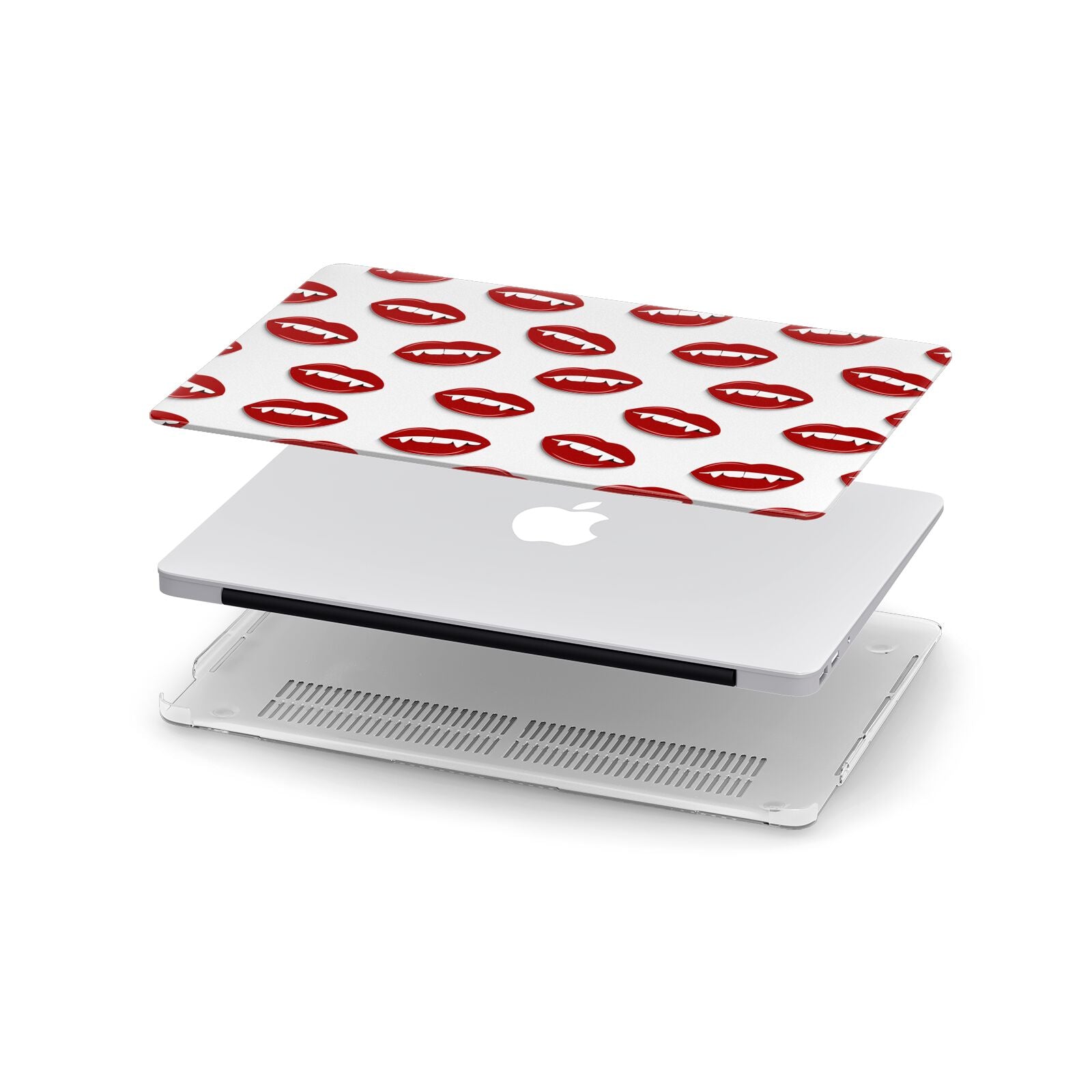 Vampire Fangs with Transparent Background Apple MacBook Case in Detail