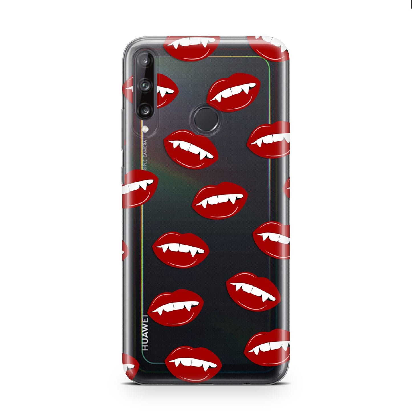 Vampire Fangs with Transparent Background Huawei P40 Lite E Phone Case