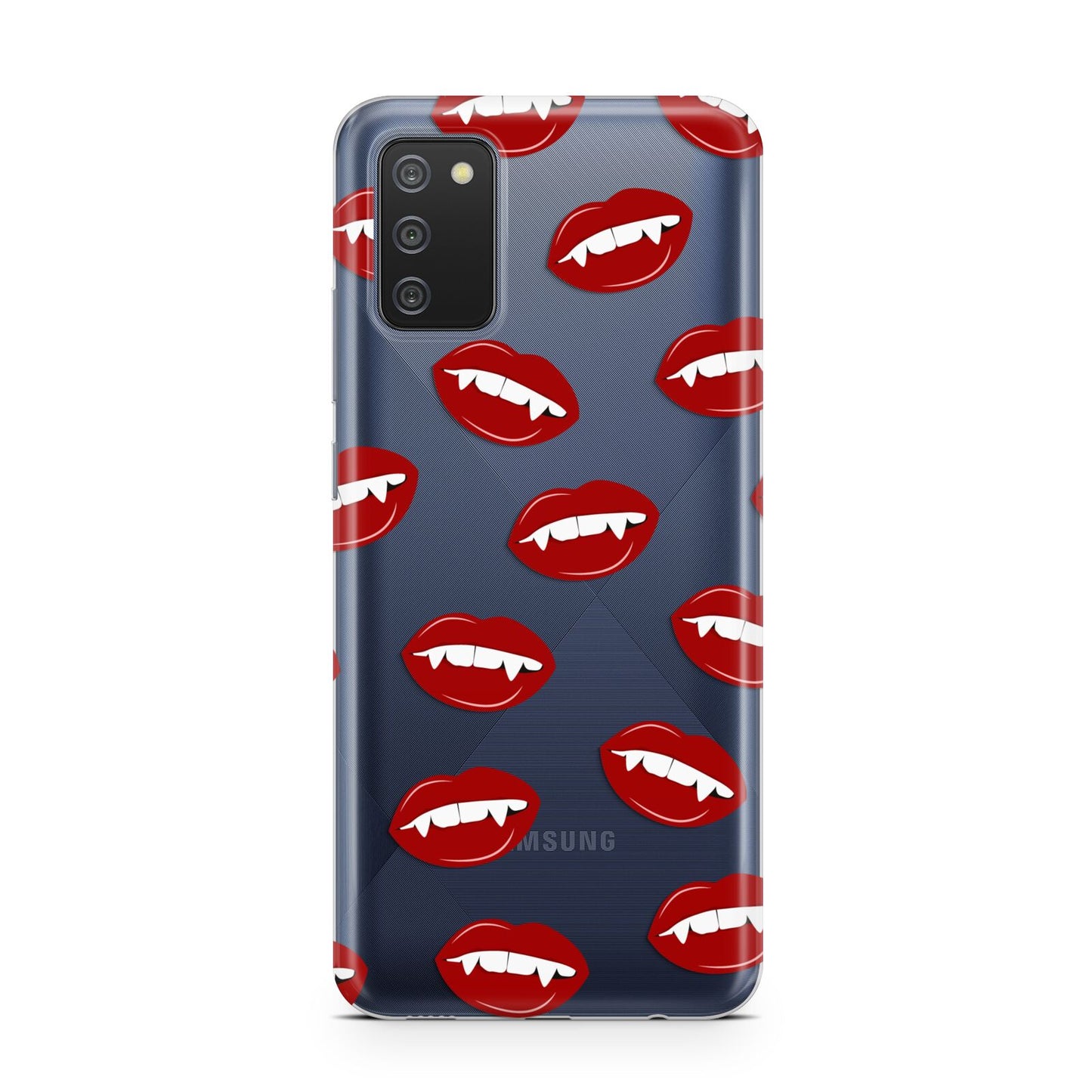 Vampire Fangs with Transparent Background Samsung A02s Case