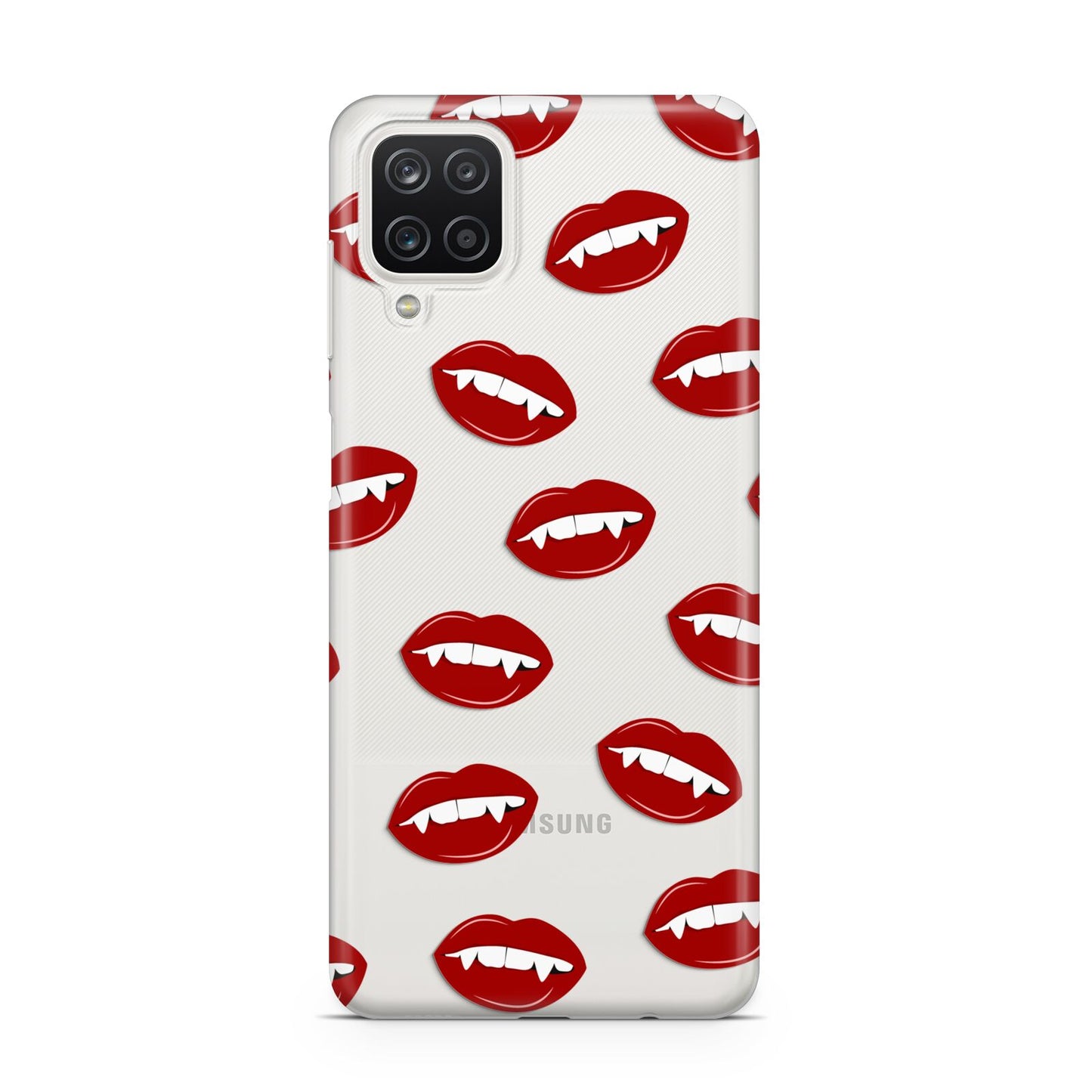 Vampire Fangs with Transparent Background Samsung A12 Case