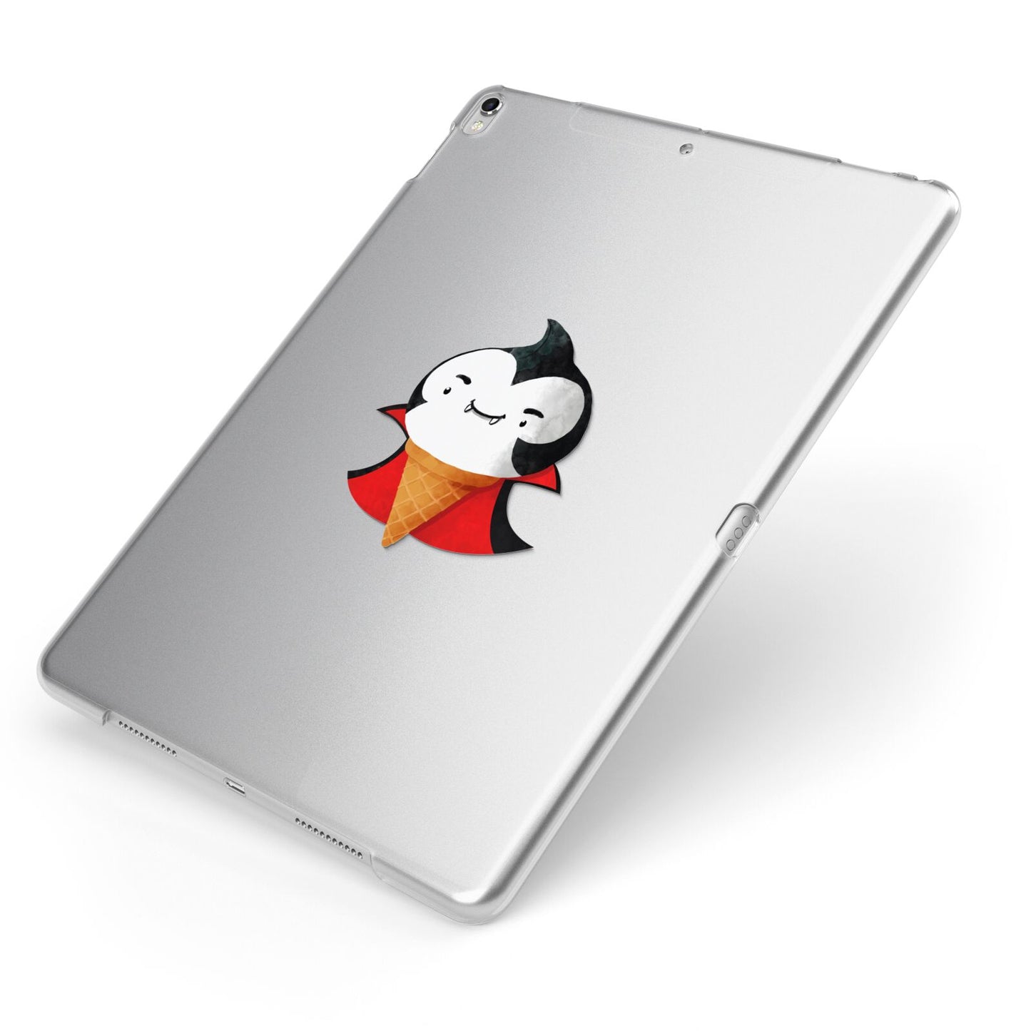 Vampire Ice Cream Apple iPad Case on Silver iPad Side View