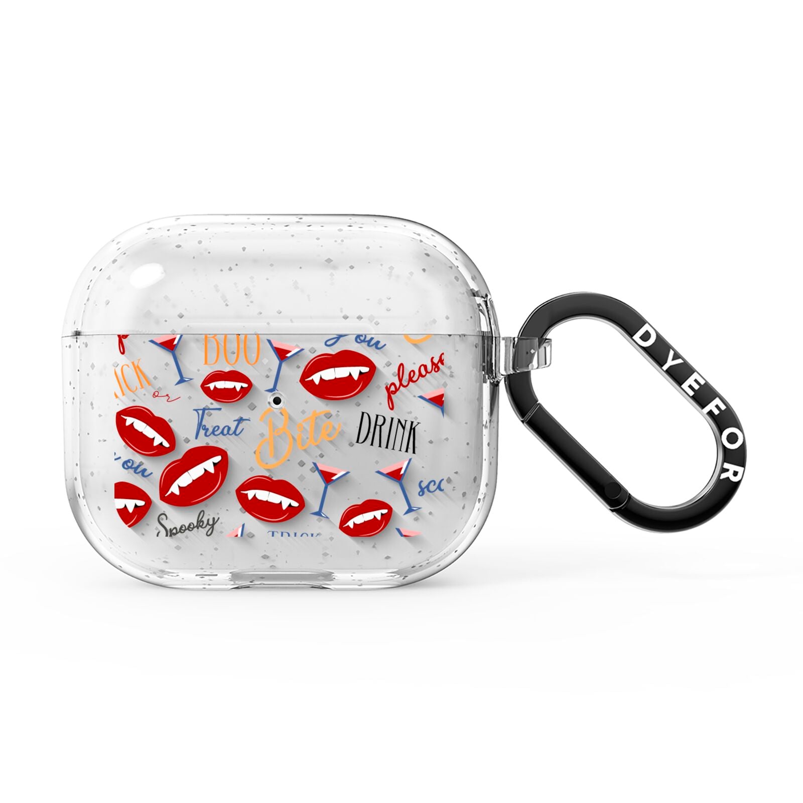 Vampire Illustrations and Catchphrases AirPods Glitter Case 3rd Gen