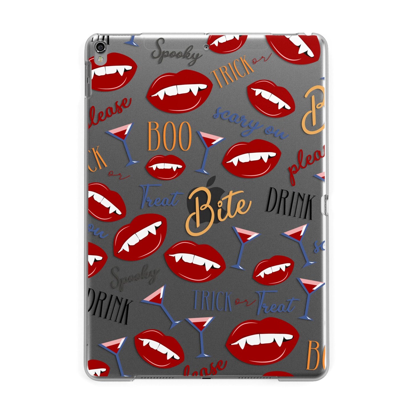 Vampire Illustrations and Catchphrases Apple iPad Grey Case