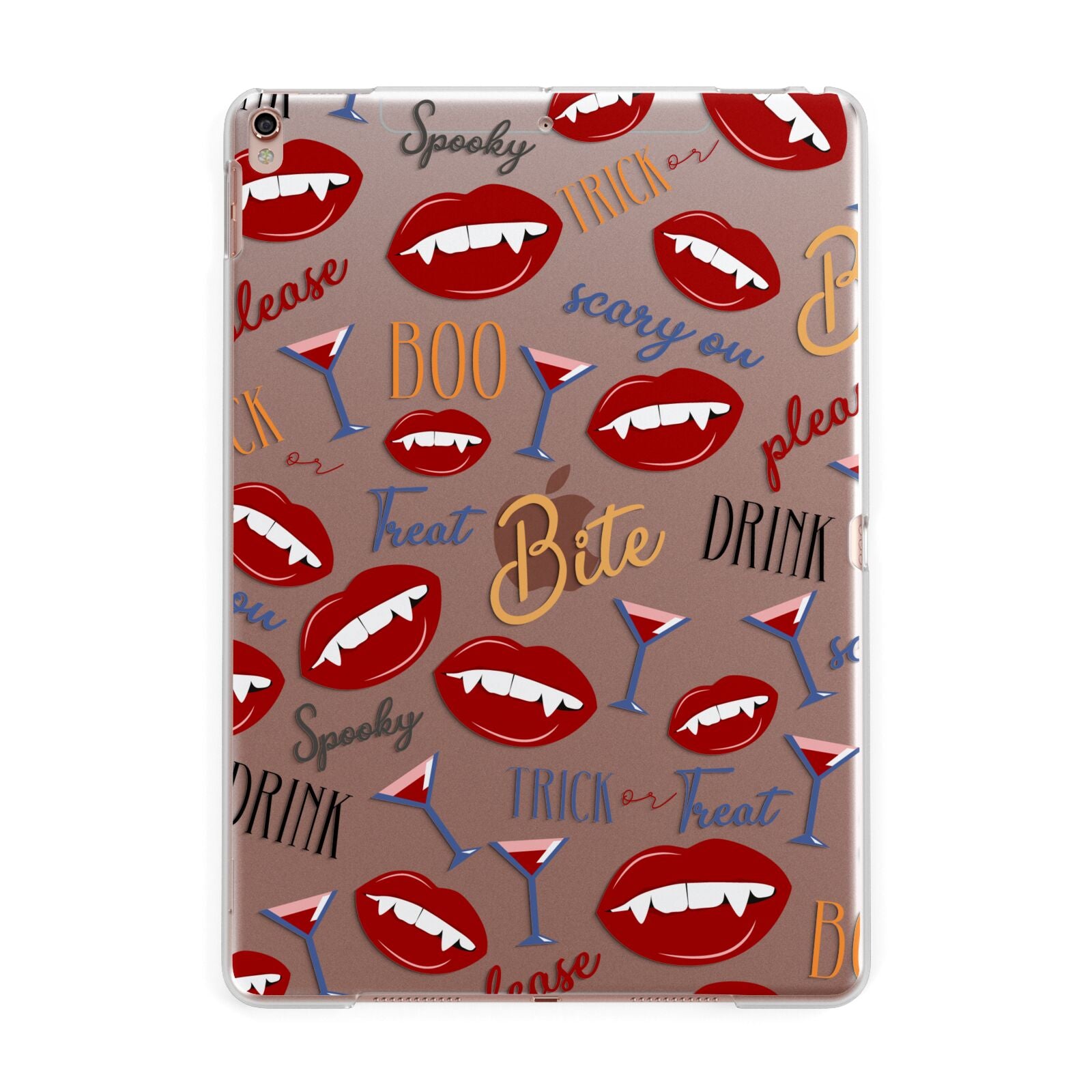 Vampire Illustrations and Catchphrases Apple iPad Rose Gold Case