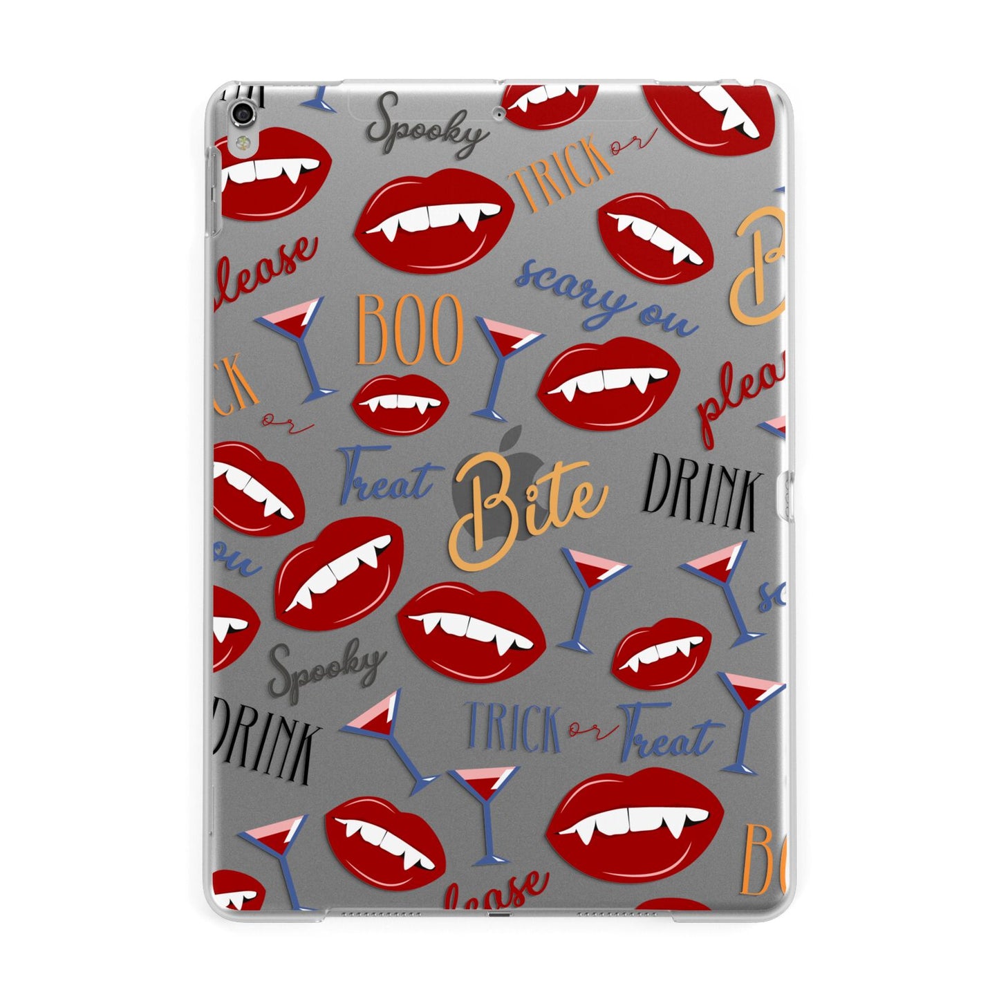 Vampire Illustrations and Catchphrases Apple iPad Silver Case