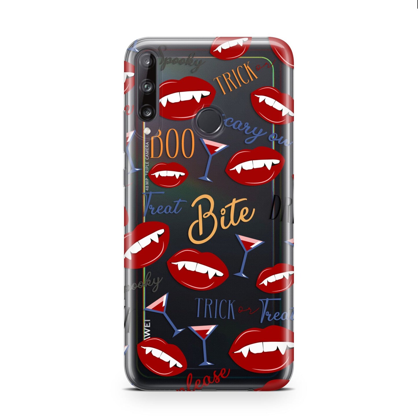 Vampire Illustrations and Catchphrases Huawei P40 Lite E Phone Case