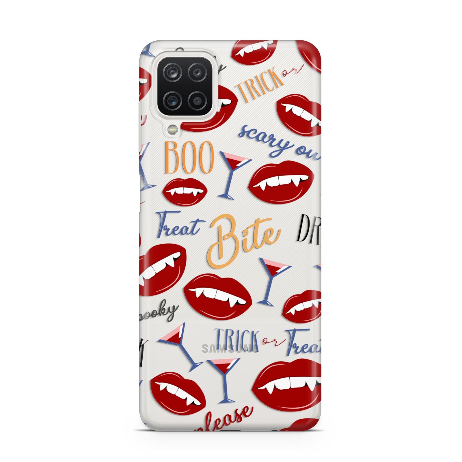 Vampire Illustrations and Catchphrases Samsung A12 Case