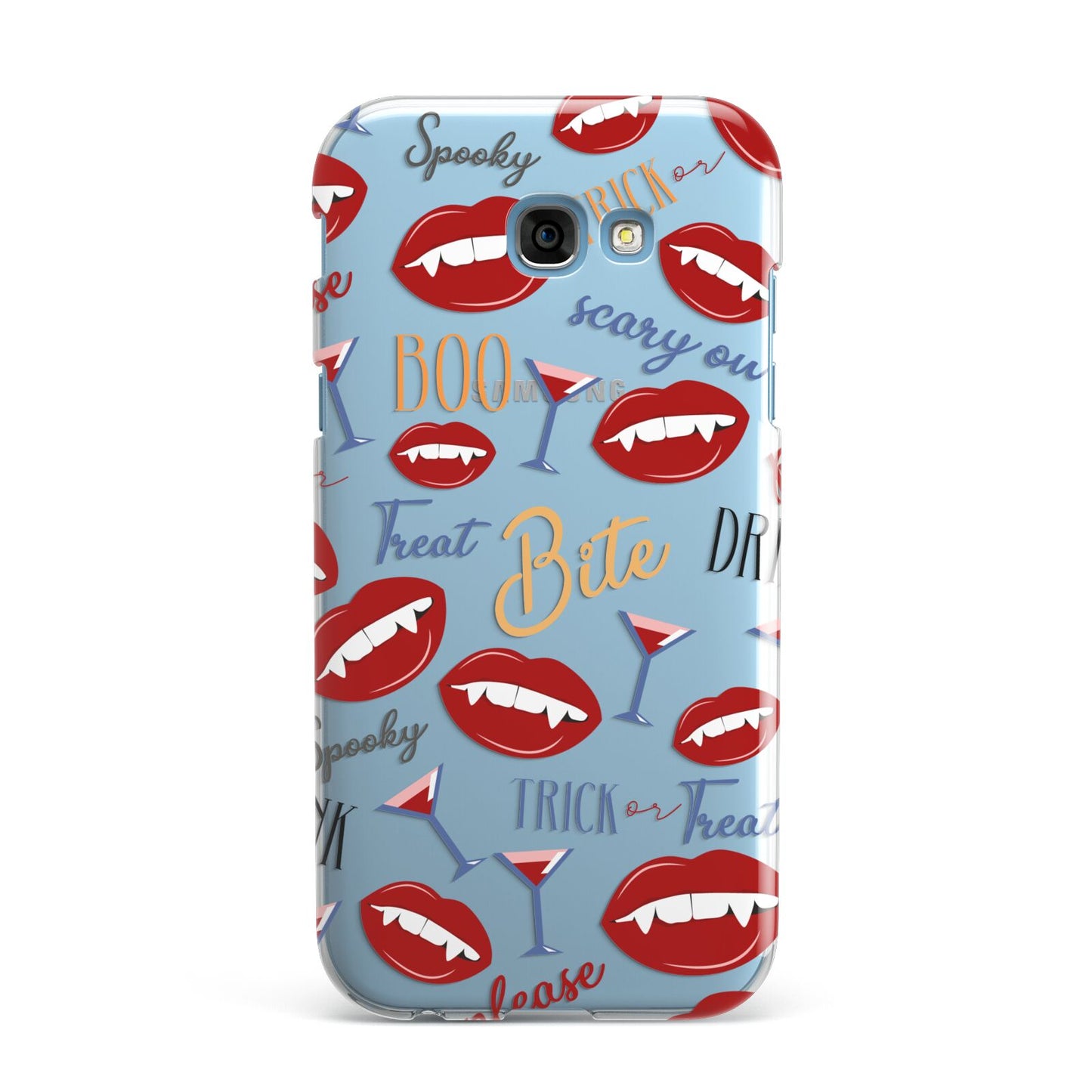 Vampire Illustrations and Catchphrases Samsung Galaxy A7 2017 Case