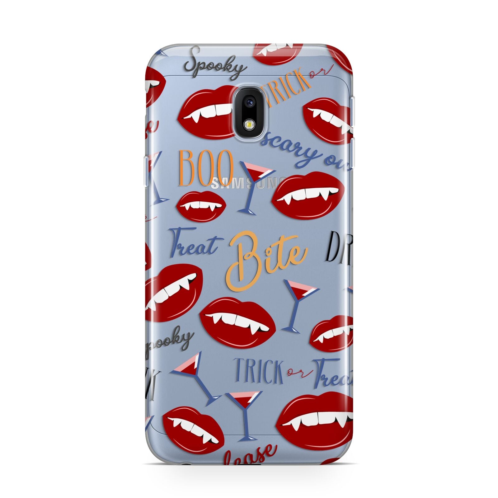 Vampire Illustrations and Catchphrases Samsung Galaxy J3 2017 Case