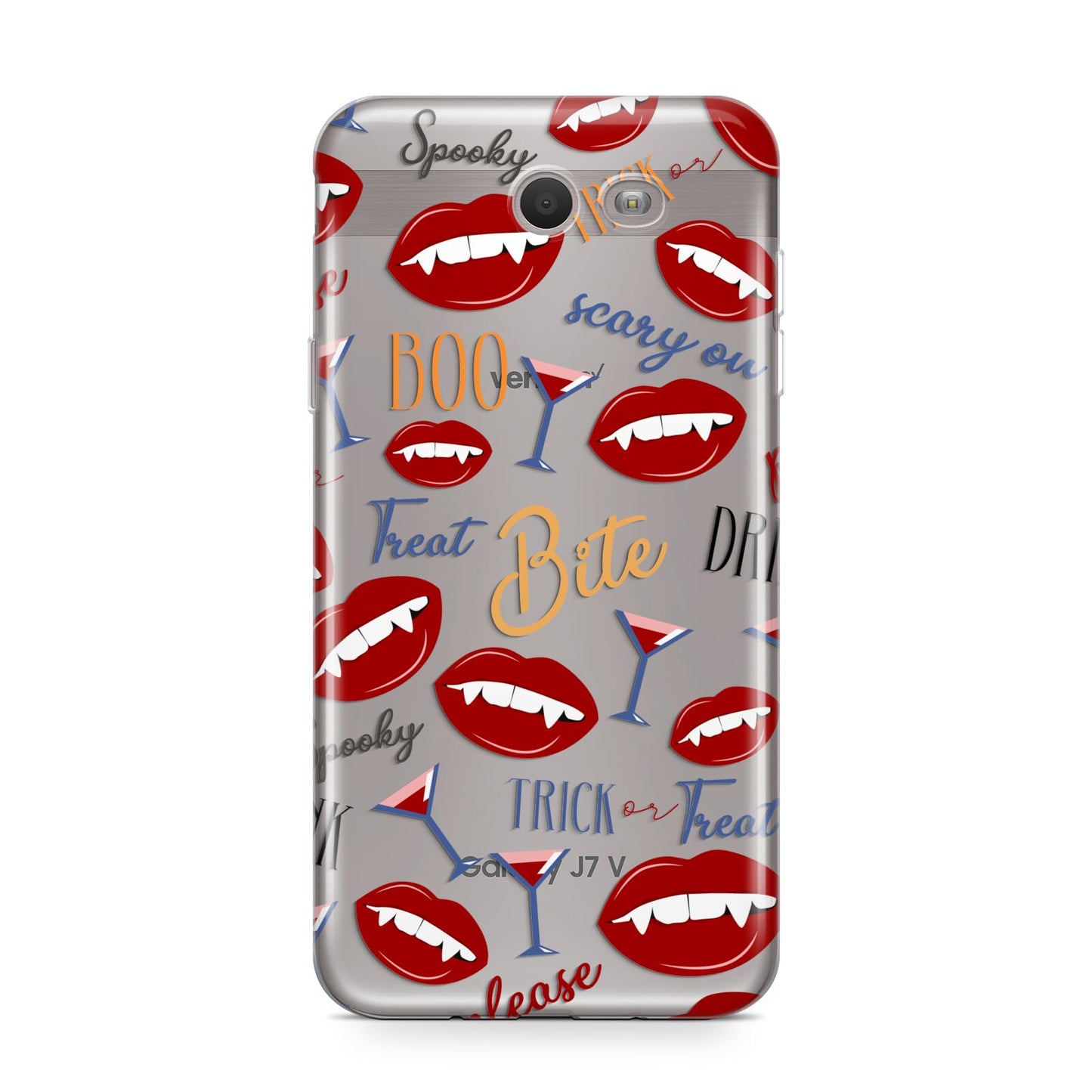 Vampire Illustrations and Catchphrases Samsung Galaxy J7 2017 Case