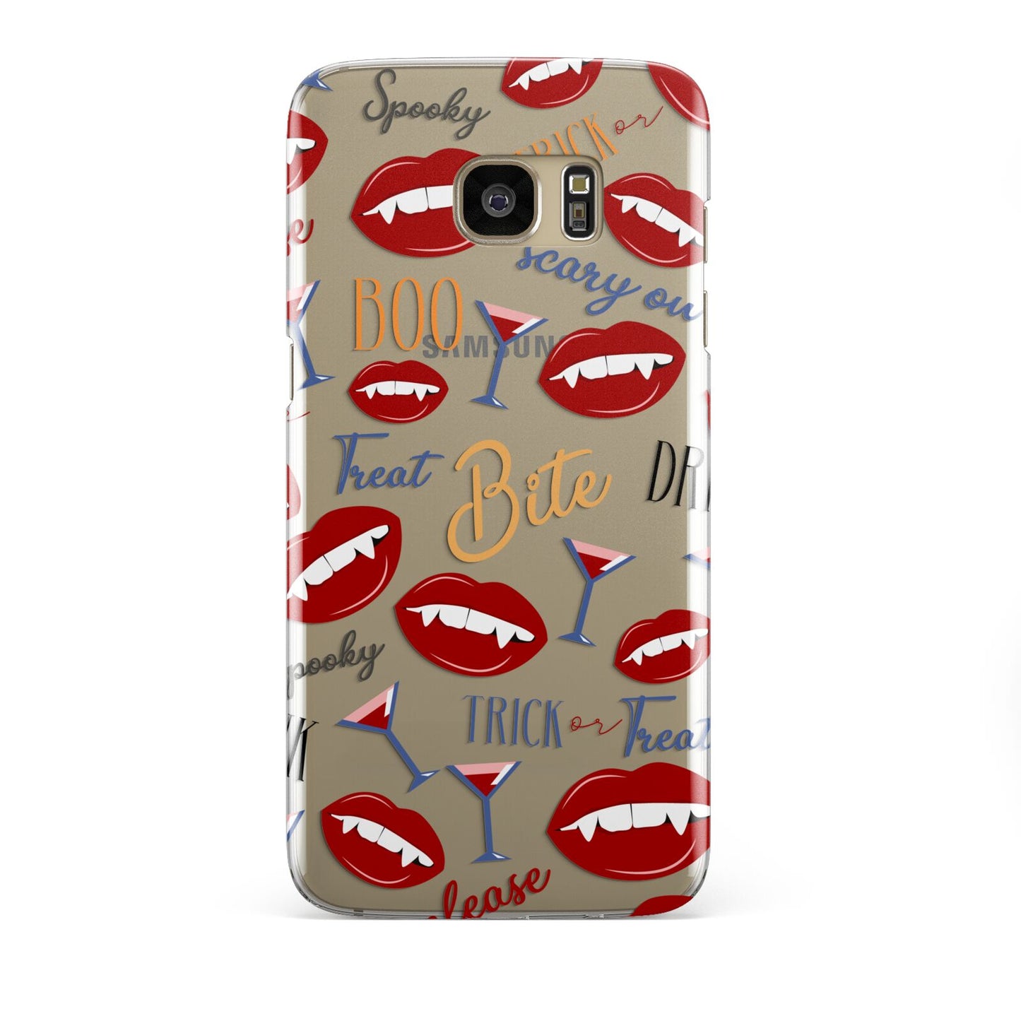 Vampire Illustrations and Catchphrases Samsung Galaxy S7 Edge Case