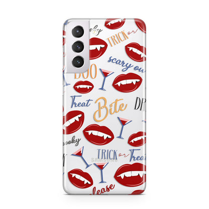 Vampire Illustrations and Catchphrases Samsung S21 Case