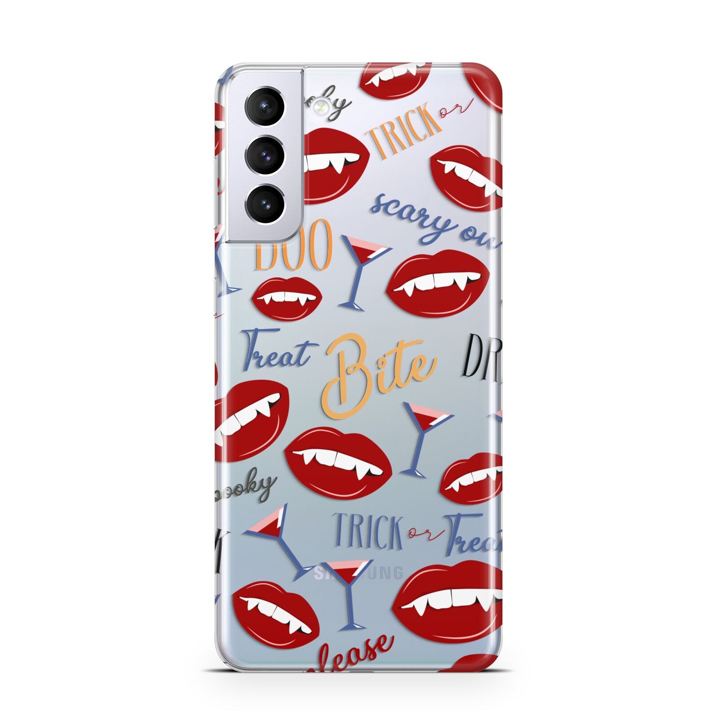 Vampire Illustrations and Catchphrases Samsung S21 Plus Case