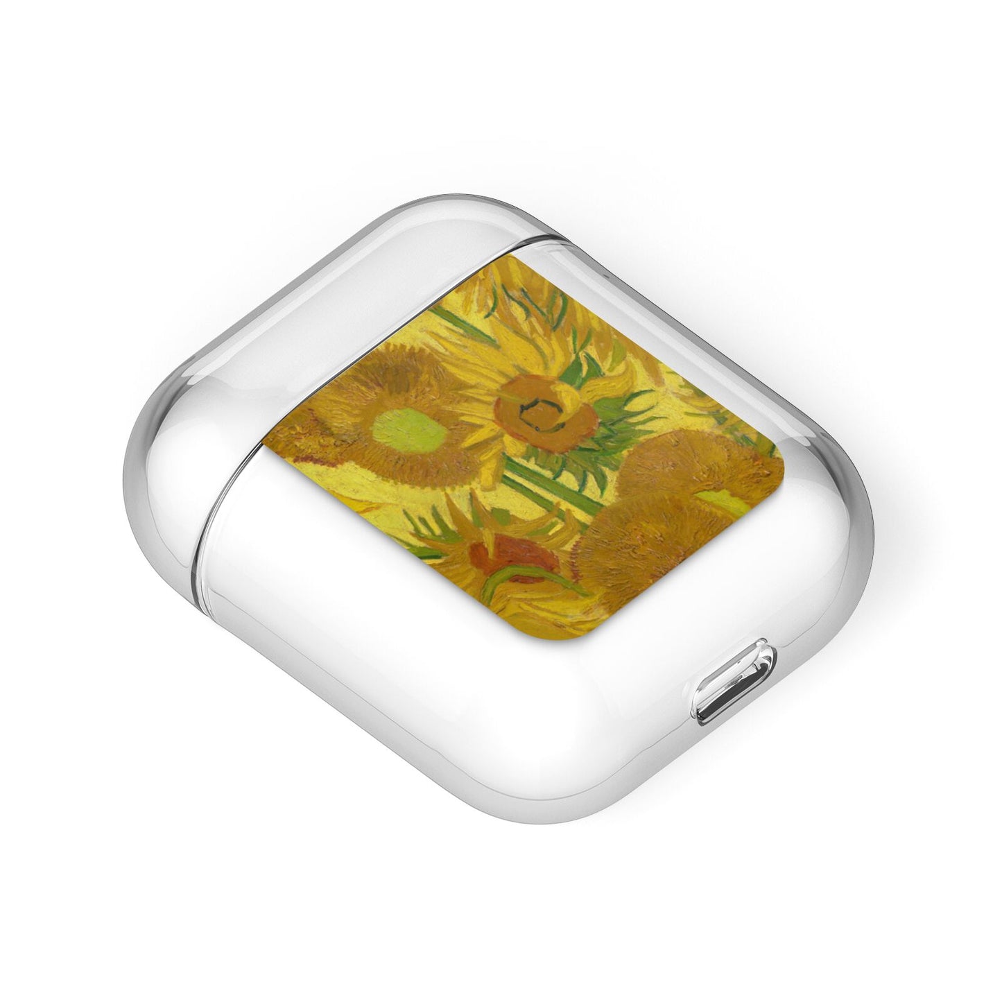 Van Gogh Sunflowers AirPods Case Laid Flat