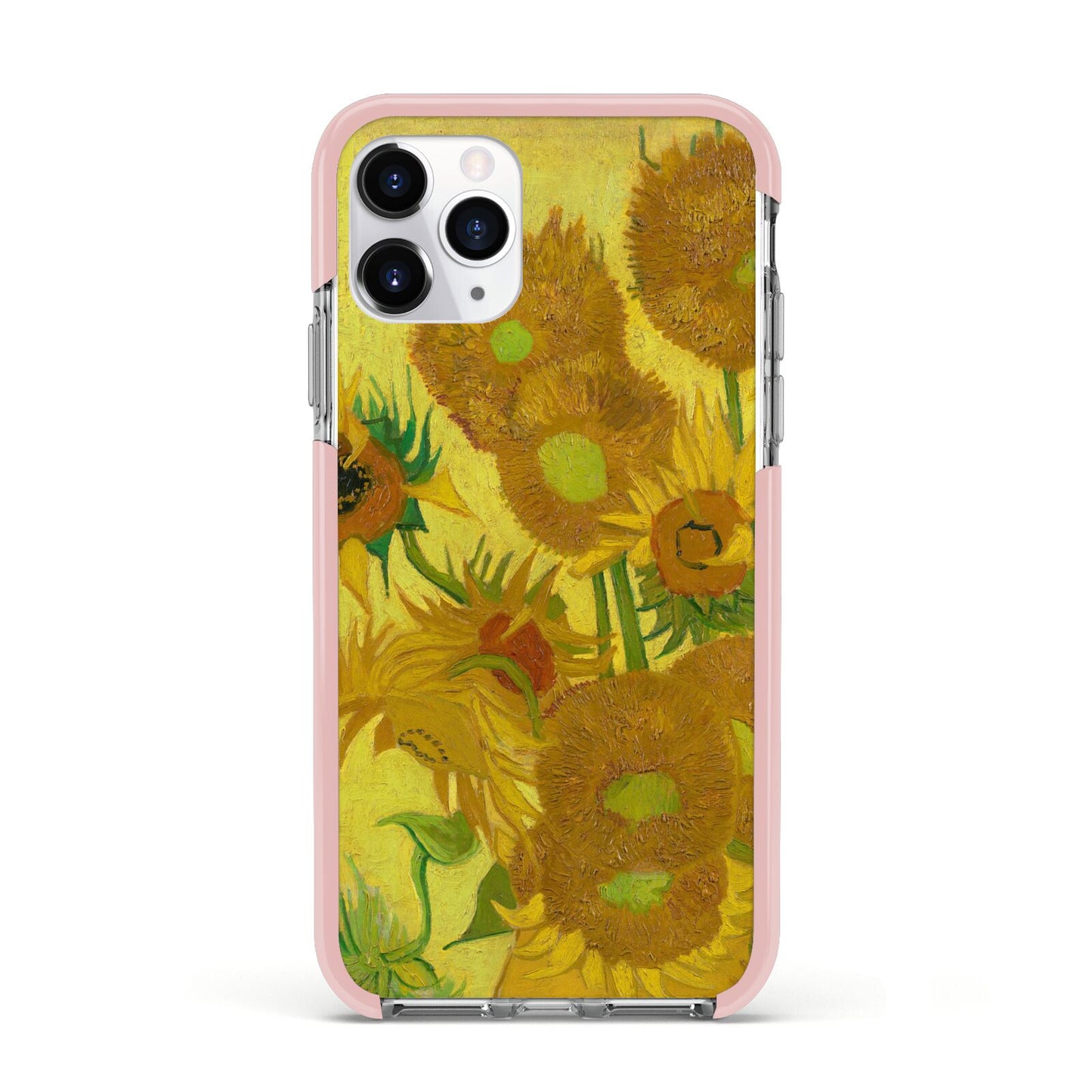 Van Gogh Sunflowers Apple iPhone 11 Pro in Silver with Pink Impact Case
