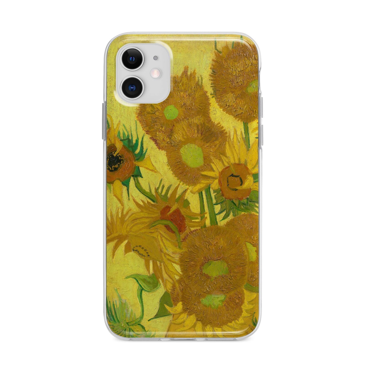 Van Gogh Sunflowers Apple iPhone 11 in White with Bumper Case