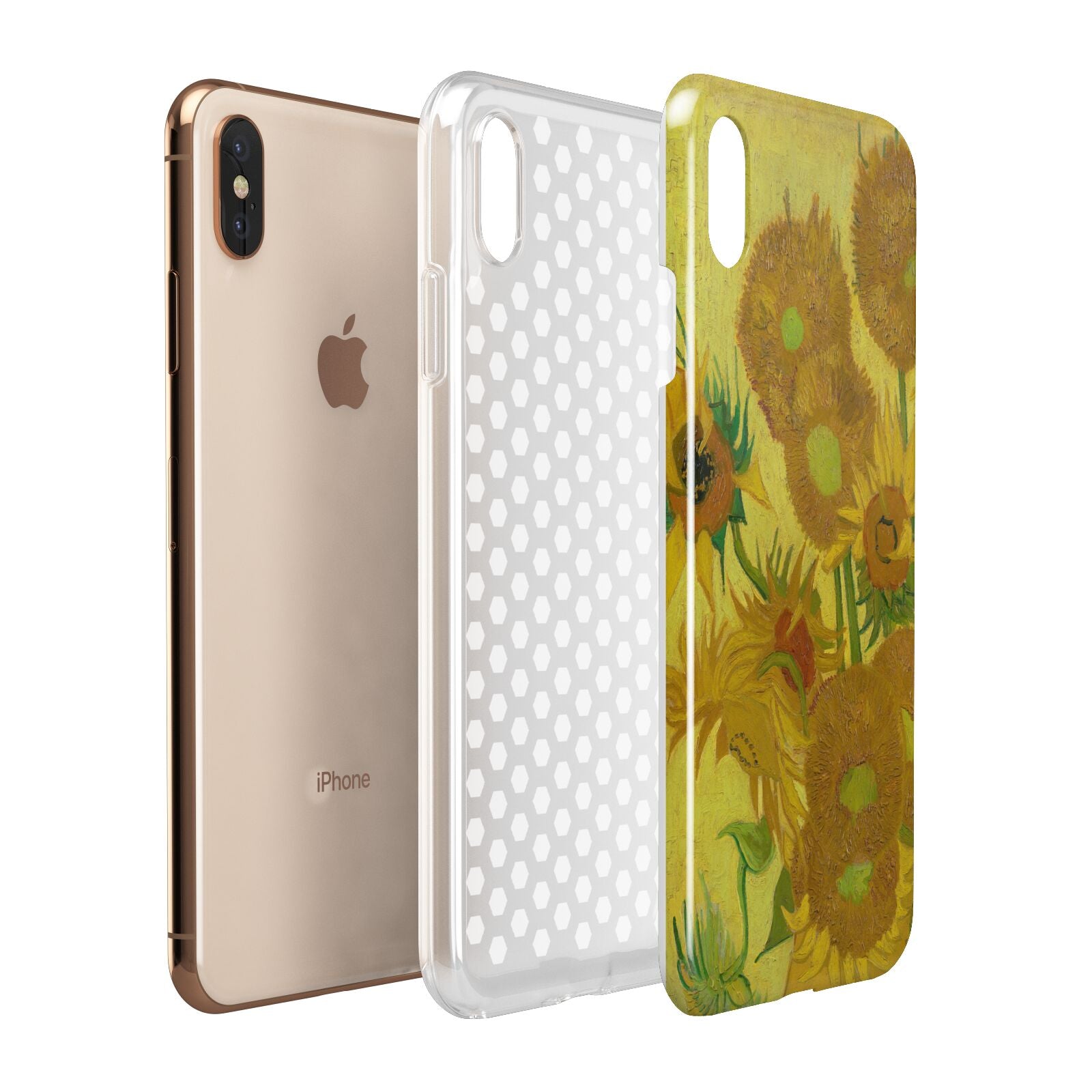 Van Gogh Sunflowers Apple iPhone Xs Max 3D Tough Case Expanded View