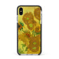 Van Gogh Sunflowers Apple iPhone Xs Max Impact Case Black Edge on Silver Phone