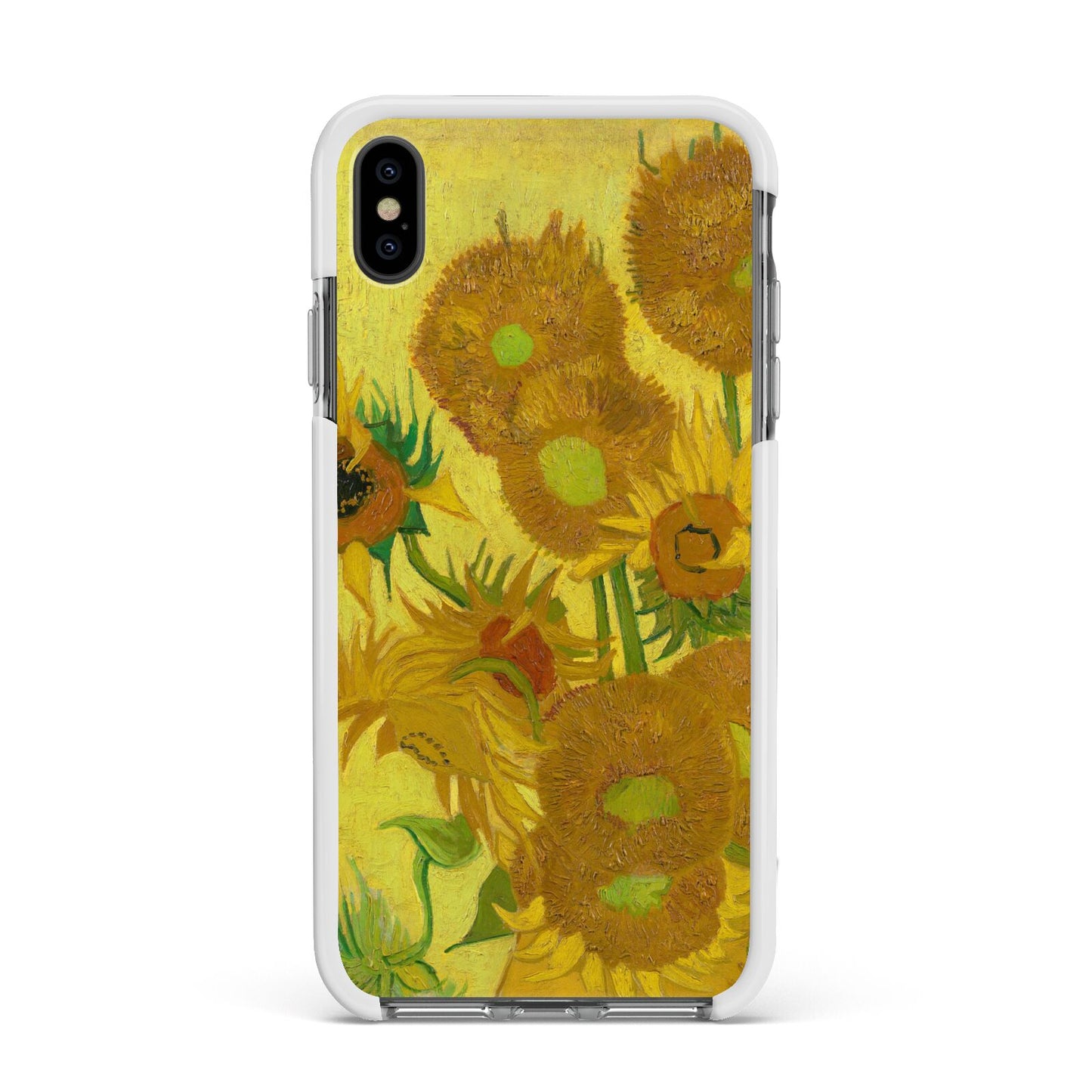 Van Gogh Sunflowers Apple iPhone Xs Max Impact Case White Edge on Black Phone