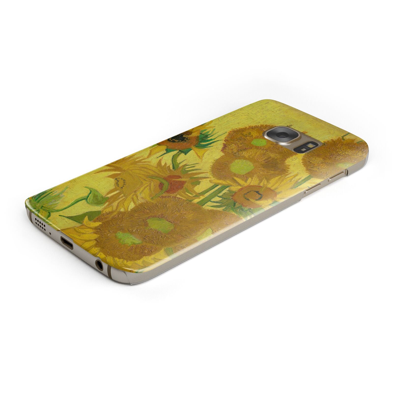 Van Gogh Sunflowers Protective Samsung Galaxy Case Angled Image